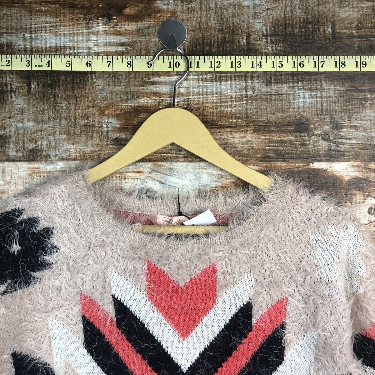 Vintage Chille Anap Pink mohair navajo Knitwear #A1879 Size S / US 4 / IT 40 - 4 Thumbnail