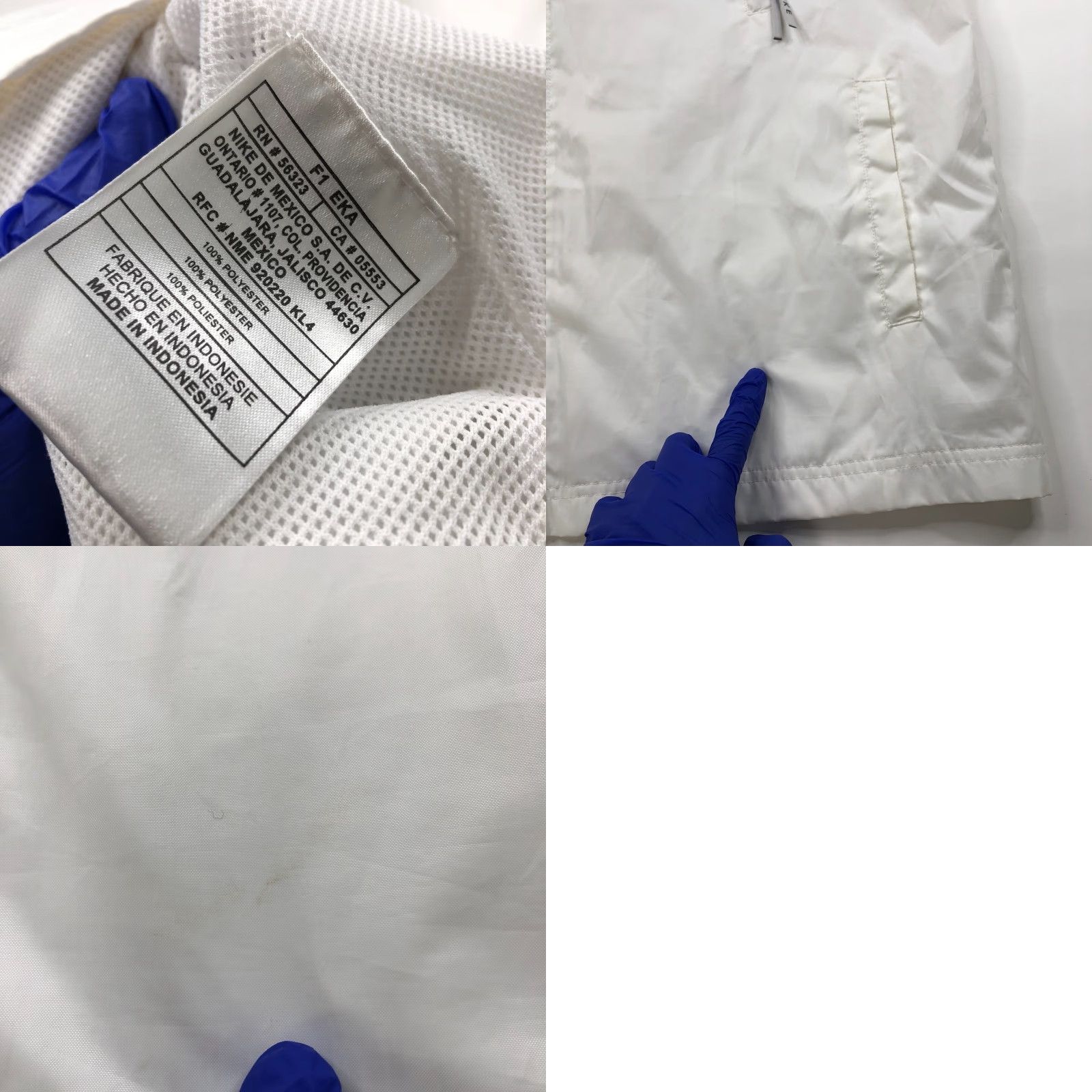 Nike Nike Windbreaker Jacket Mens Regular Large White Gray VTG 90s Windbreaker Full Zip Jacket Nike Air Casual Stonewashed? Size US L / EU 52-54 / 3 - 10 Thumbnail