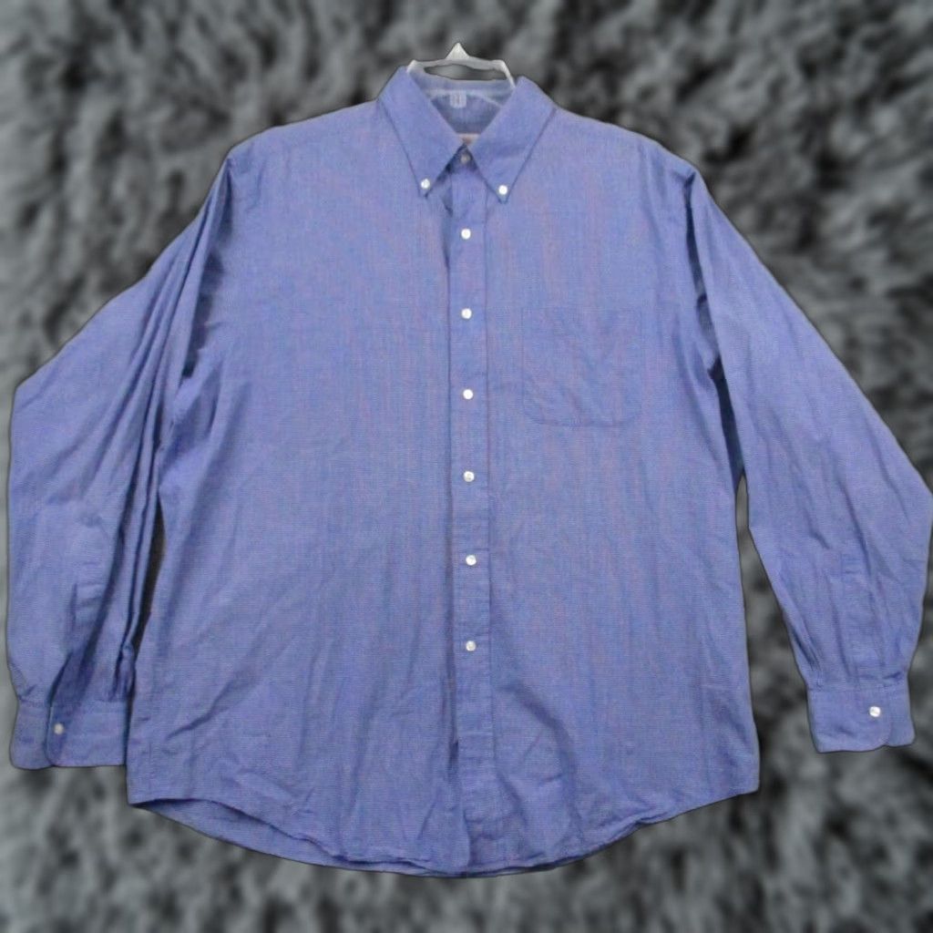 Brooks Brothers VINTAGE Brooks Brothers Shirt 16 Blue Pocket Oxford Plaid Hong Kong Shirt blue plaid pocket oxford Brooks Brothers Mens 16 Size US L / EU 52-54 / 3 - 1 Thumbnail