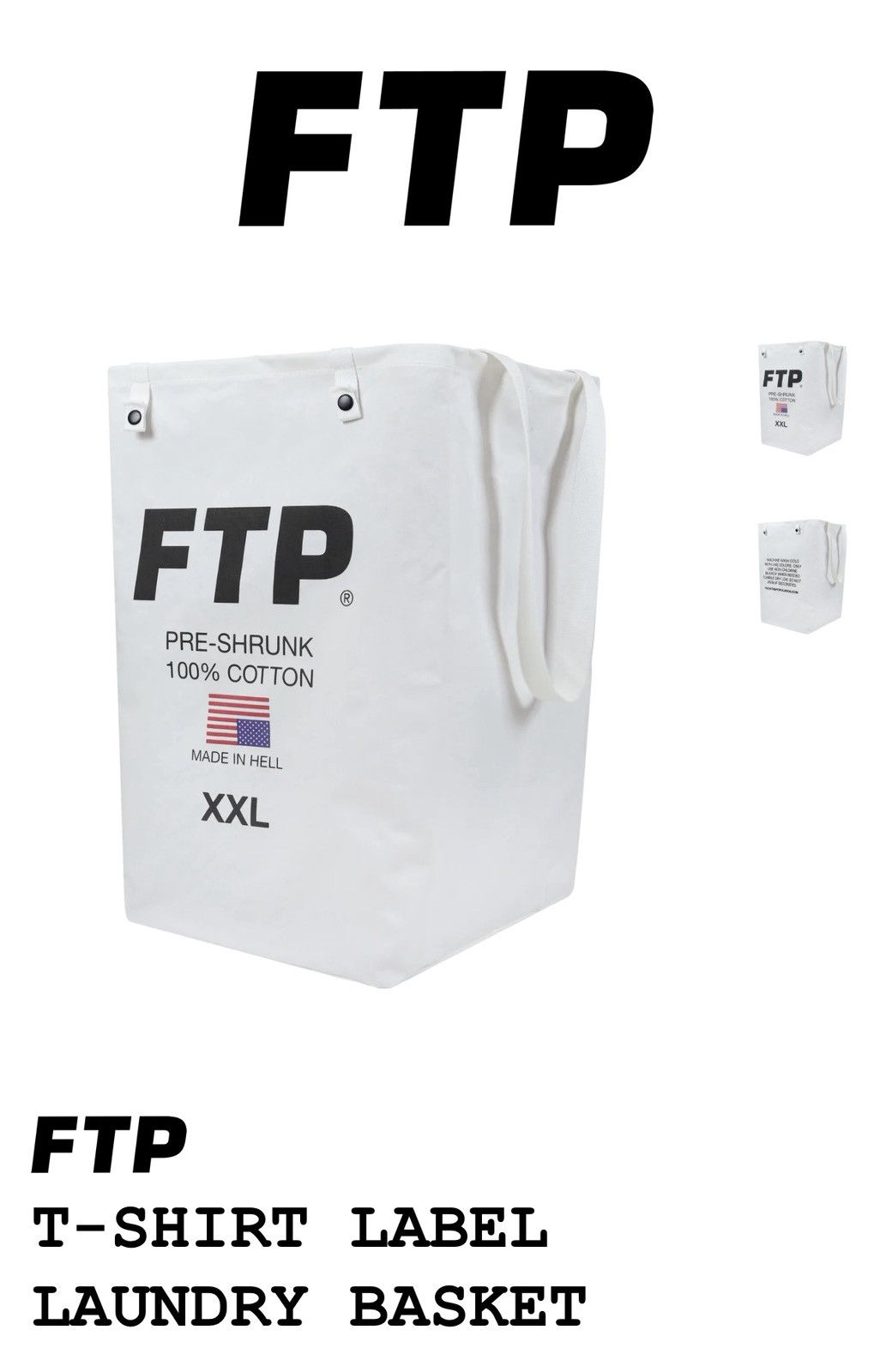Fuck The Population FTP t shirt label Landry basket Size ONE SIZE - 4 Thumbnail
