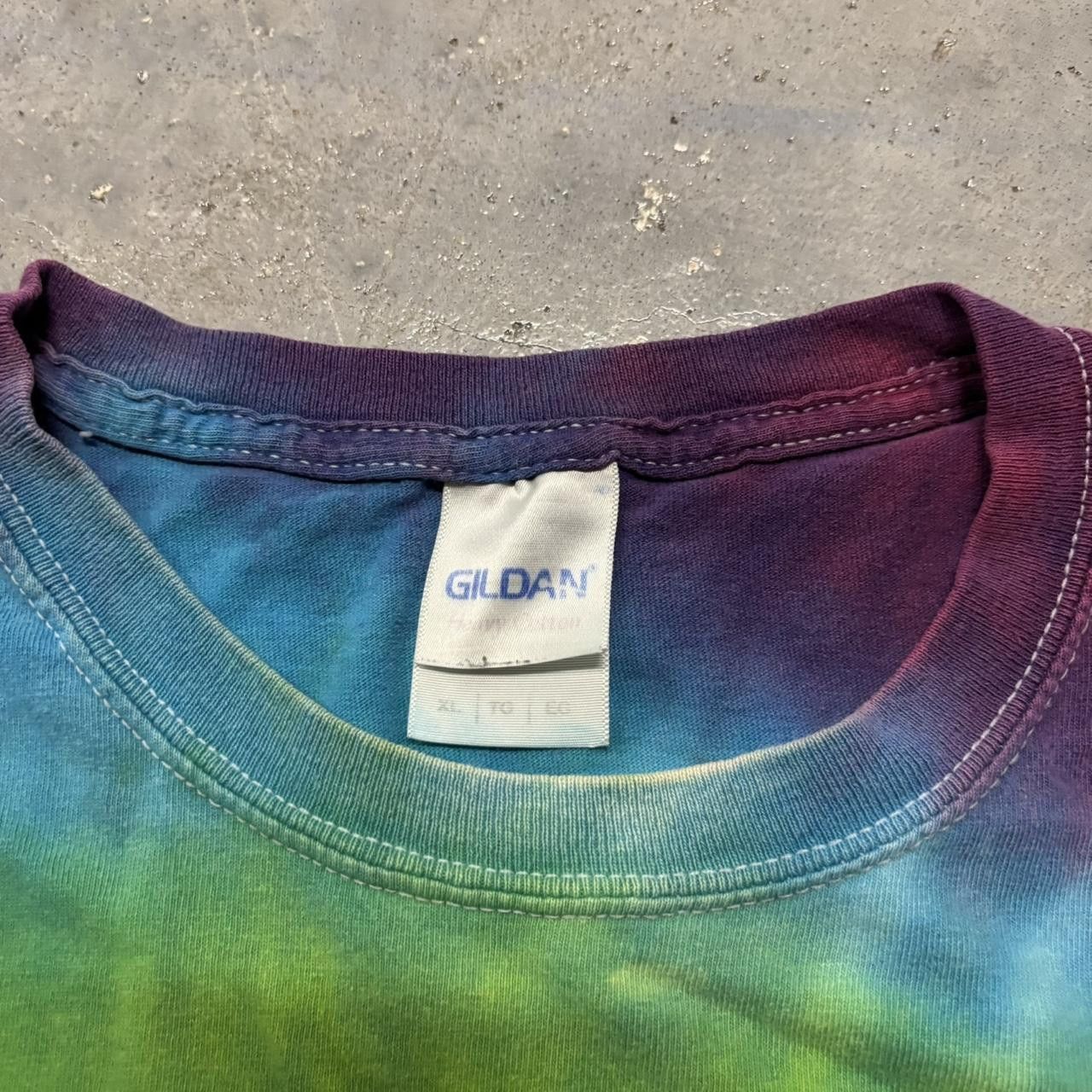 Japanese Brand × Vintage Crazy Vintage Y2K/2000s Tie Dye Hippie Style Graphic Tee! Size US XL / EU 56 / 4 - 3 Thumbnail