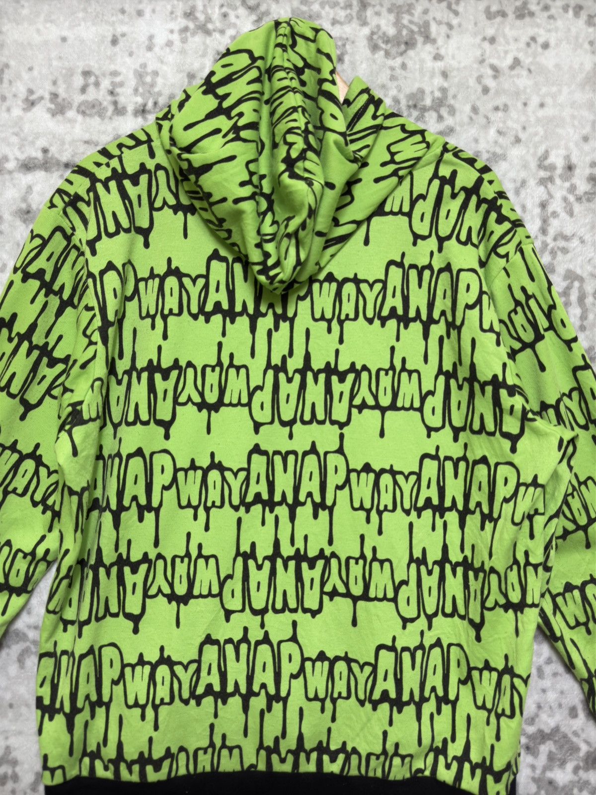 Japanese Brand ANAP WAY Hoodie Green full Graphic Sweatshirt Logo Sweater Size US L / EU 52-54 / 3 - 9 Thumbnail