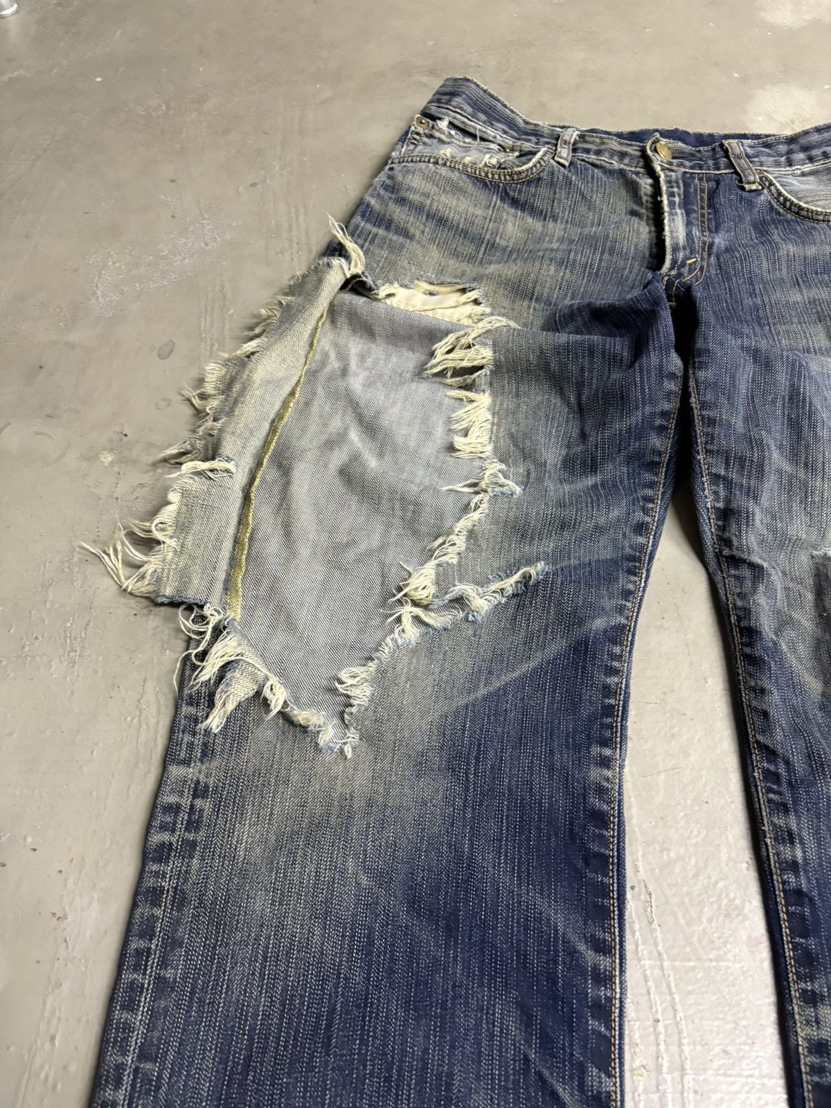 Hedi Slimane Edwin 503 Balenciaga Destroyed Rusty Wash Distressed Jeans. Size US 31 - 4 Thumbnail