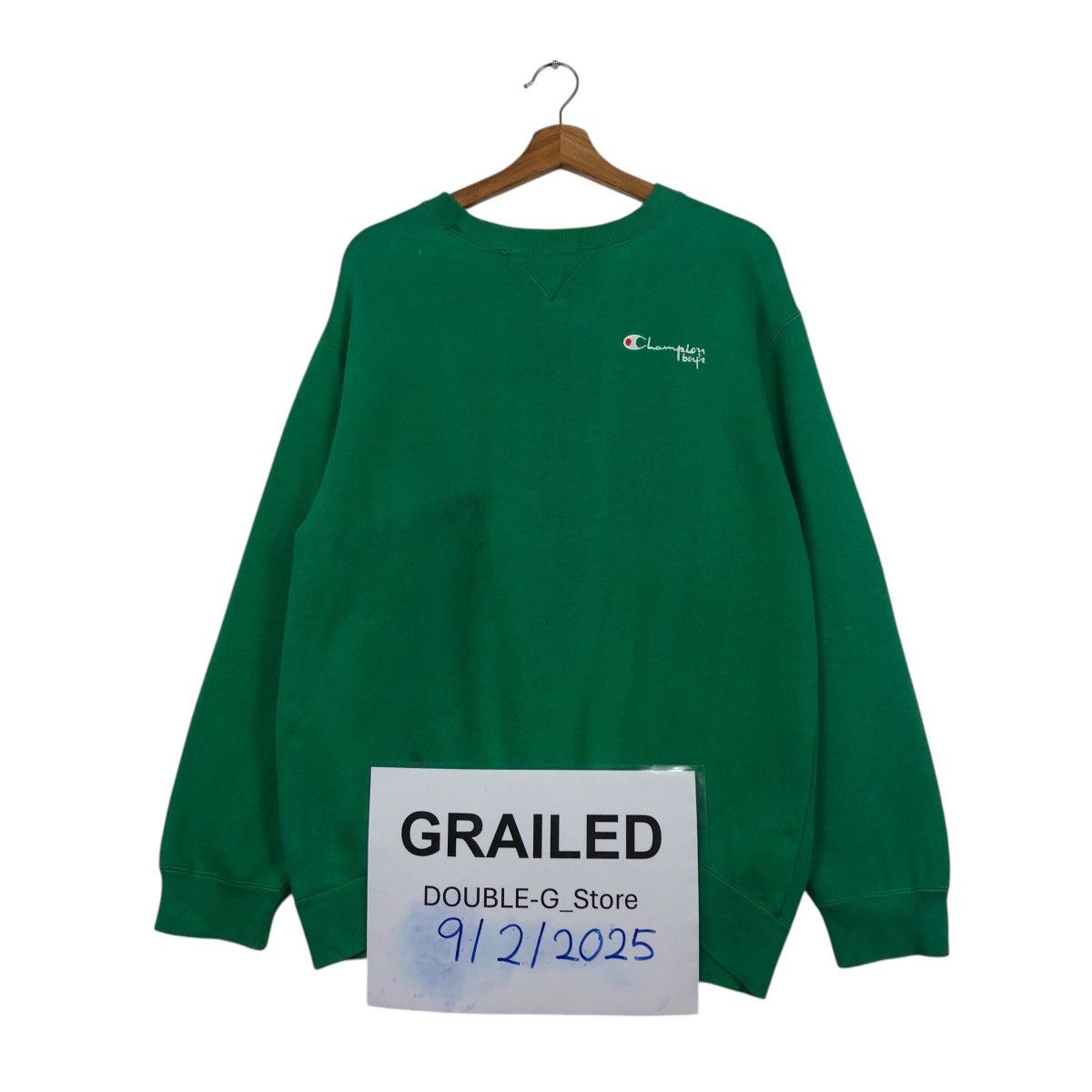 Japanese Brand × Vintage 📌Vintage Crewneck Sweatshirt Champion Rich Green Size US M / EU 48-50 / 2 - 1 Thumbnail