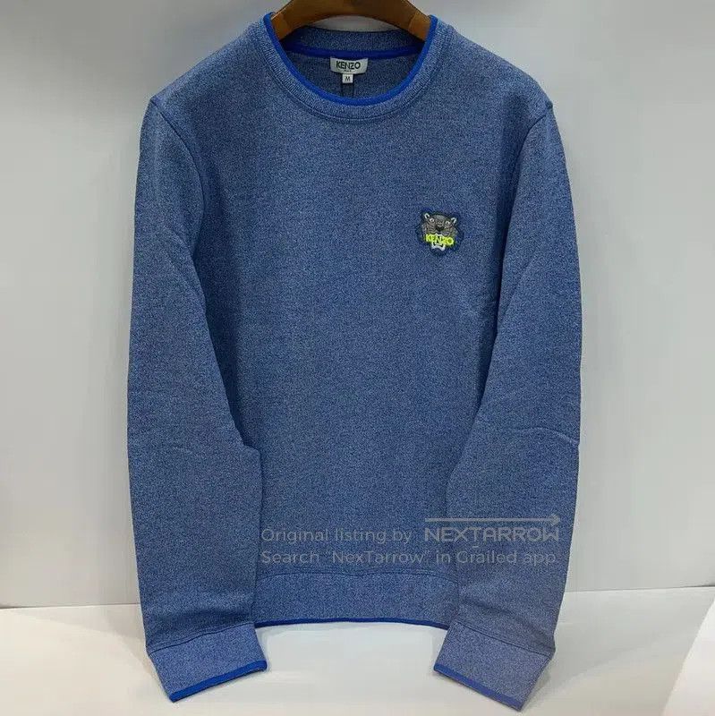 Kenzo KENZO Women's M Blue Cotton Tiger Sweater . Size M / US 6-8 / IT 42-44 - 1 Thumbnail