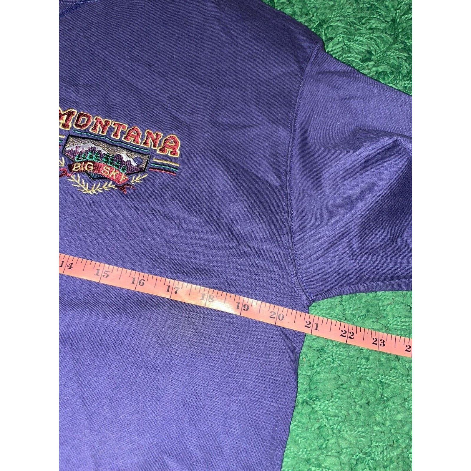 Signal Sport Vintage Montana Big Sky Long Sleeve Shirt Blue Tee VTG 90s L Size US L / EU 52-54 / 3 - 10 Thumbnail