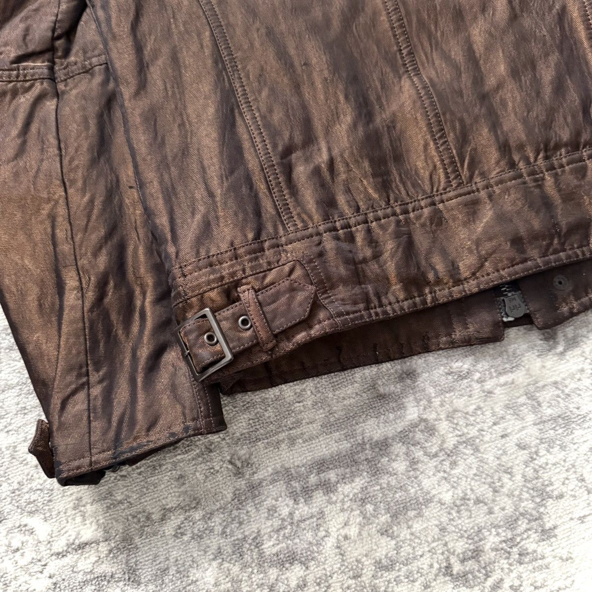 Shellac Shellac Metal Fabric Riri Zipper Distressed Riders Jacket Size US M / EU 48-50 / 2 - 8 Thumbnail