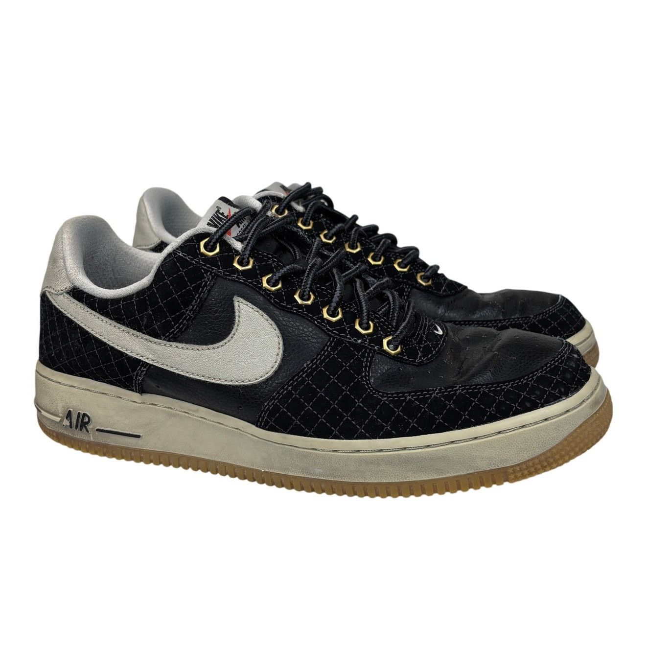 Nike Nike Air Force 1 Black Checkered Sneakers Shoes Men's 10 Size US 10 / EU 43 - 1 Thumbnail