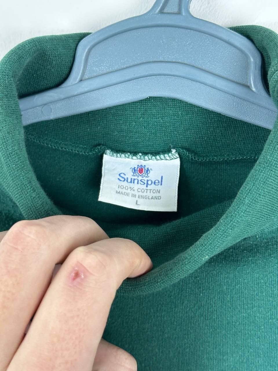 Sunspel × Vintage Vintage Sunspel Green Cotton Turtleneck Size L Size US L / EU 52-54 / 3 - 4 Thumbnail