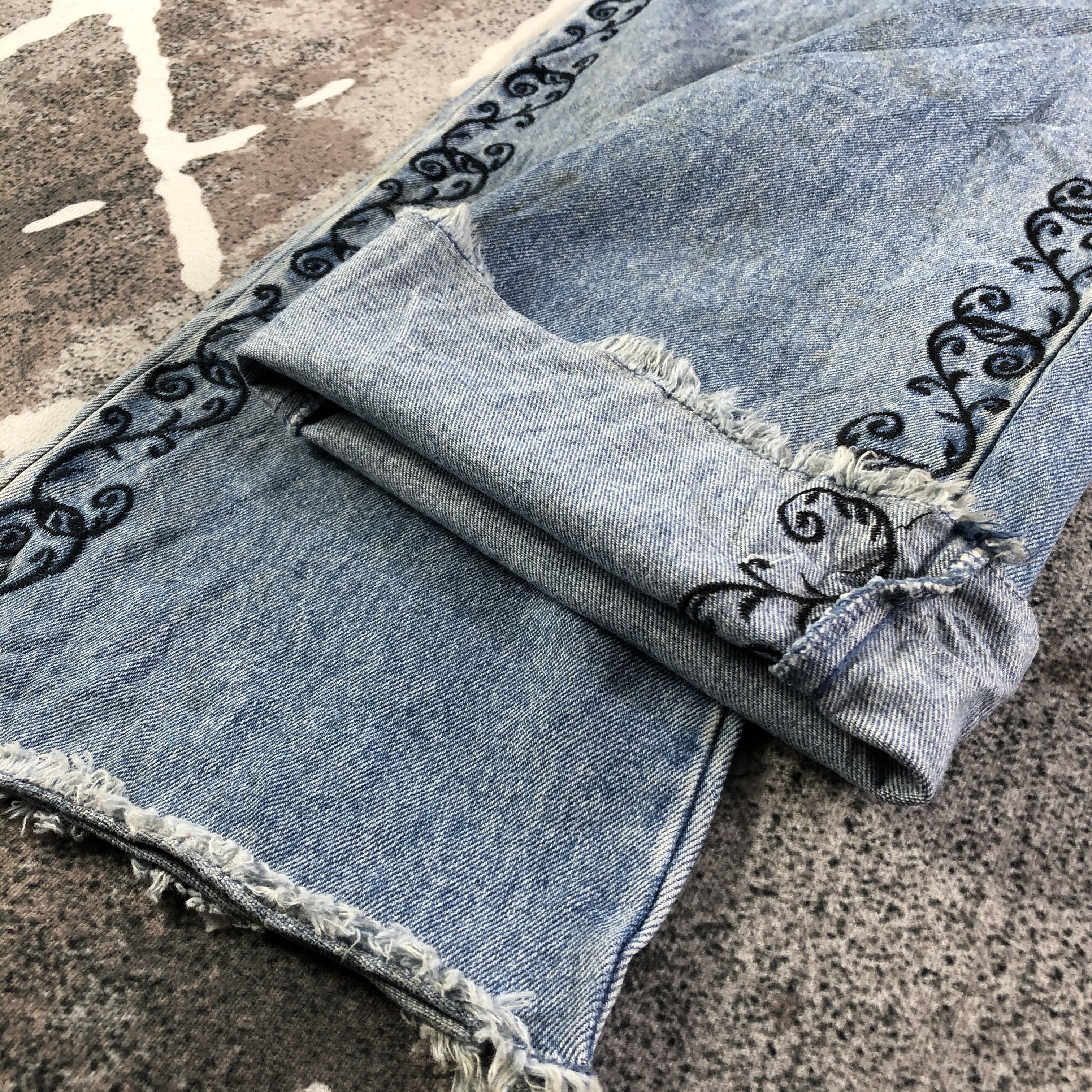 Japanese Brand Vintage 90s Japanese Brand Blue Flared Jeans KJ2083 Size US 31 - 7 Thumbnail