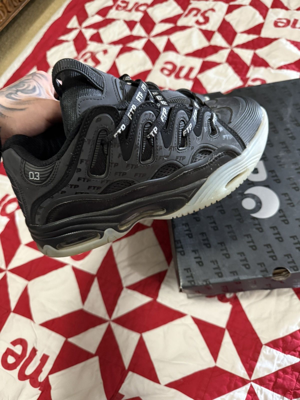 Fuck The Population FTP x Osiris D3 2001 Black Shoes Size US 10 / EU 43 - 2 Thumbnail