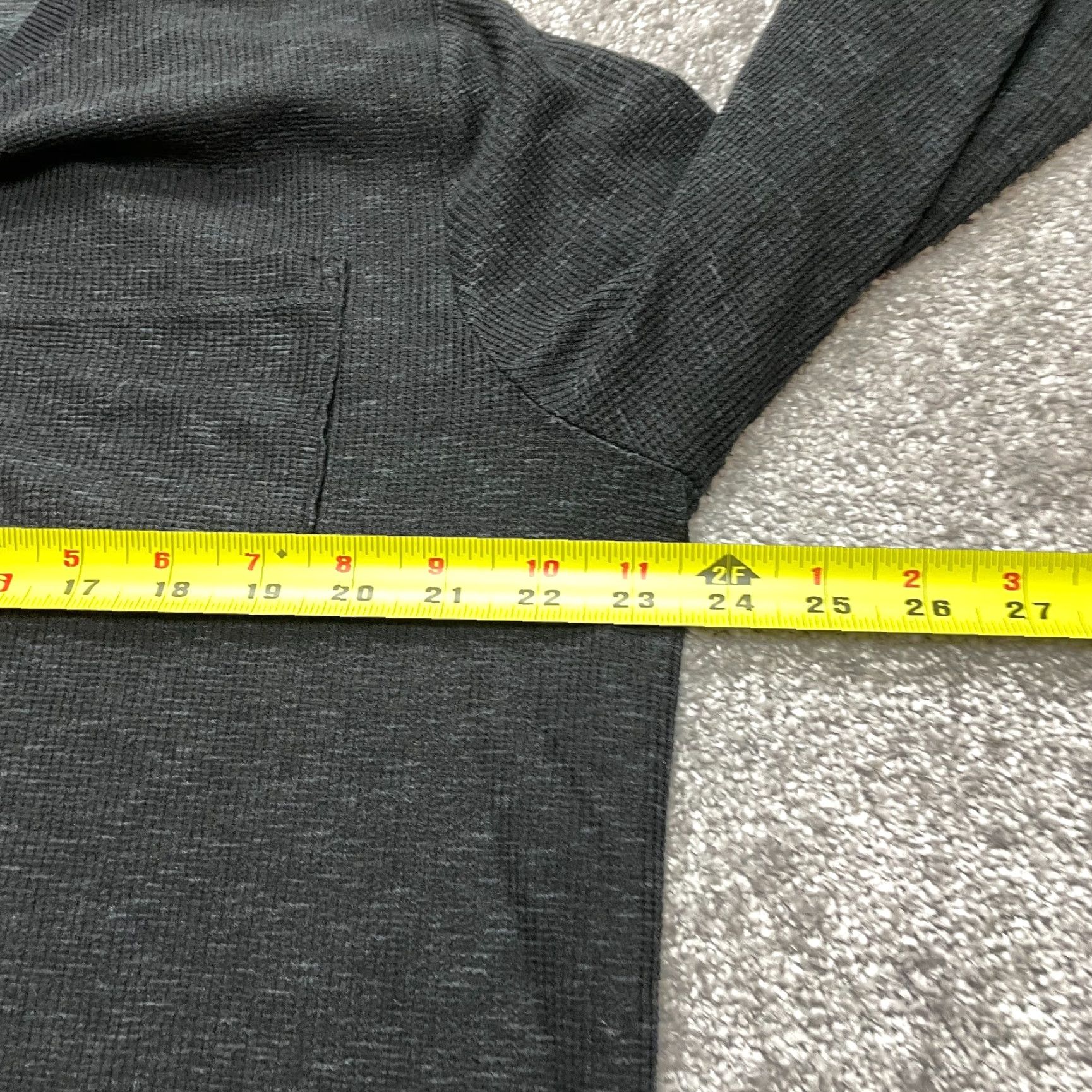J Brand Unreadable Brand Shirt Mens XL Dark Gray Long Sleeve Pocket Tee Waffle Thermal Size US XL / EU 56 / 4 - 6 Thumbnail