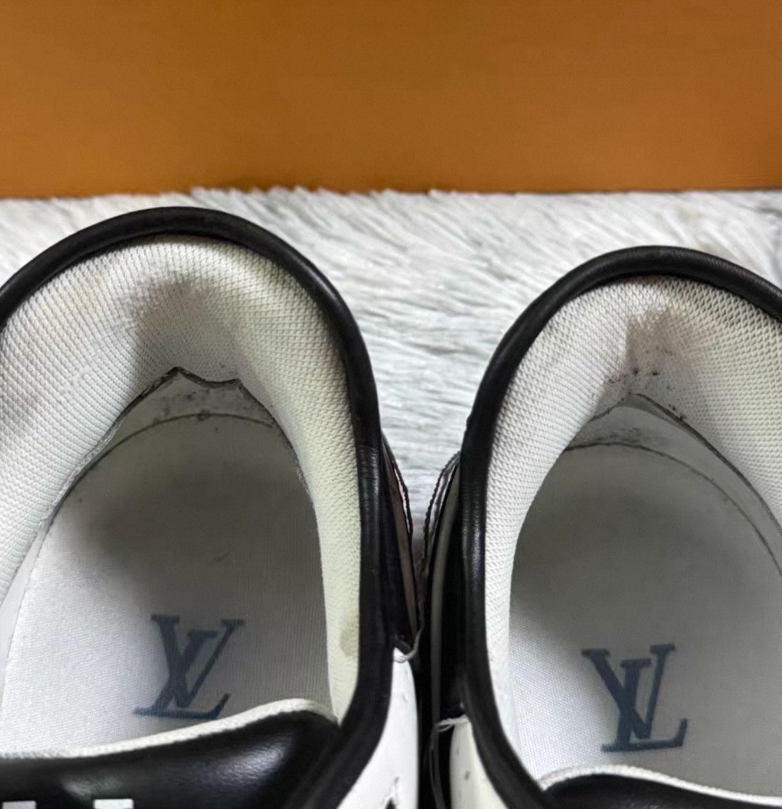 Louis Vuitton Louis Vuitton Black and blue Trainer low-cut fashion board Size US 7.5 / EU 40-41 - 6 Thumbnail