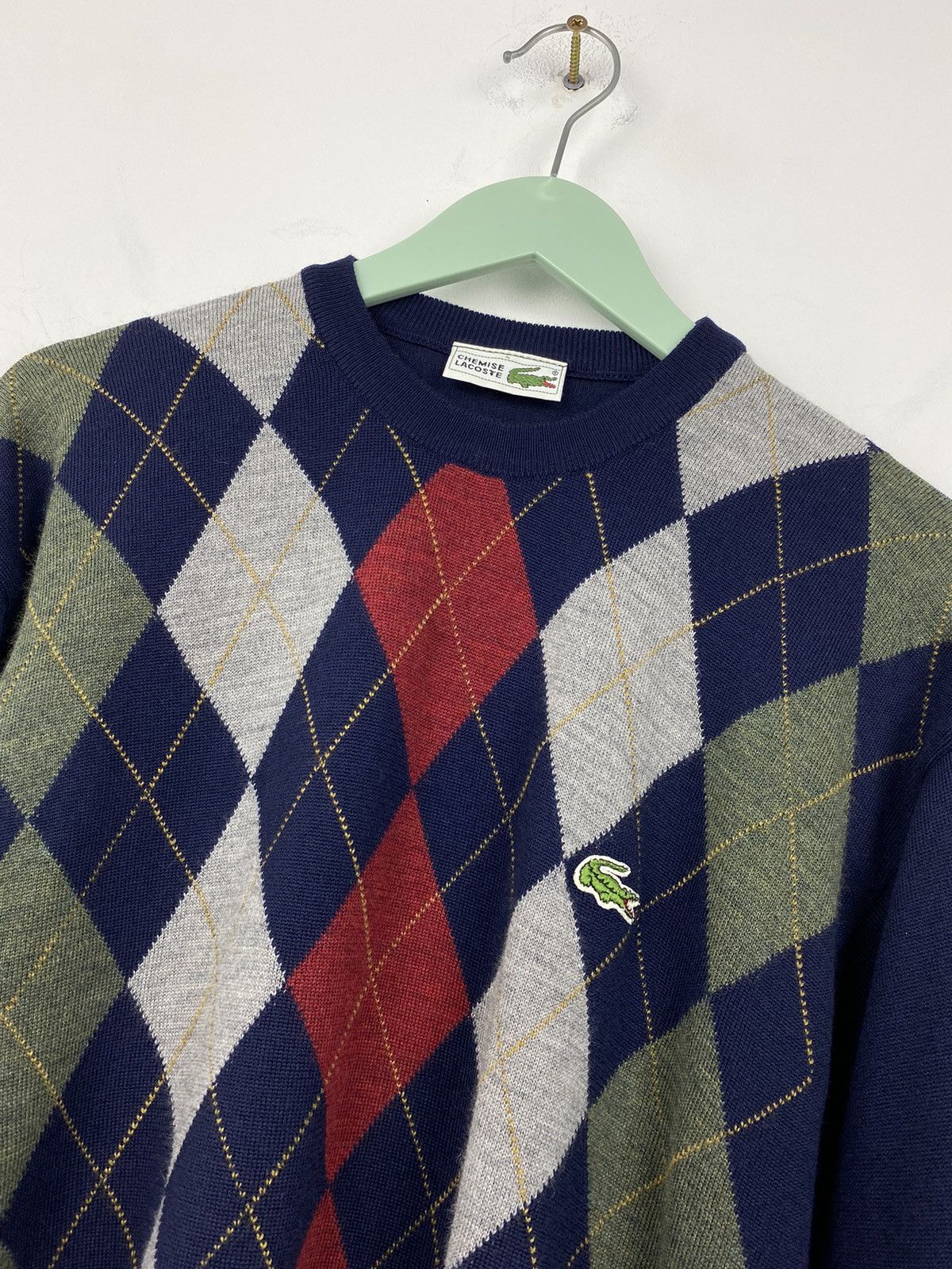 Lacoste Vintage 90s Lacoste Chemise Wool Sweater Burberry Ralph Size US L / EU 52-54 / 3 - 2 Thumbnail