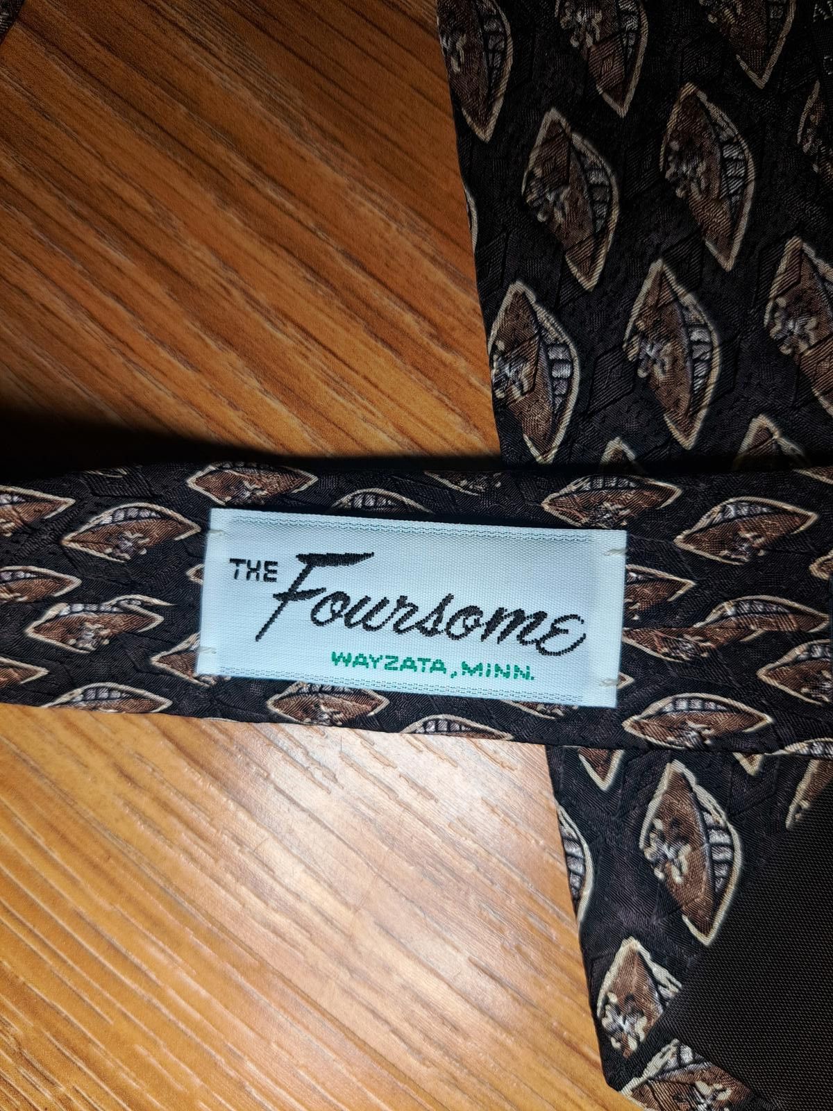 Other NEW VINTAGE JZ Richards 100% Silk Tie Brown Extra Long Size ONE SIZE - 6 Thumbnail