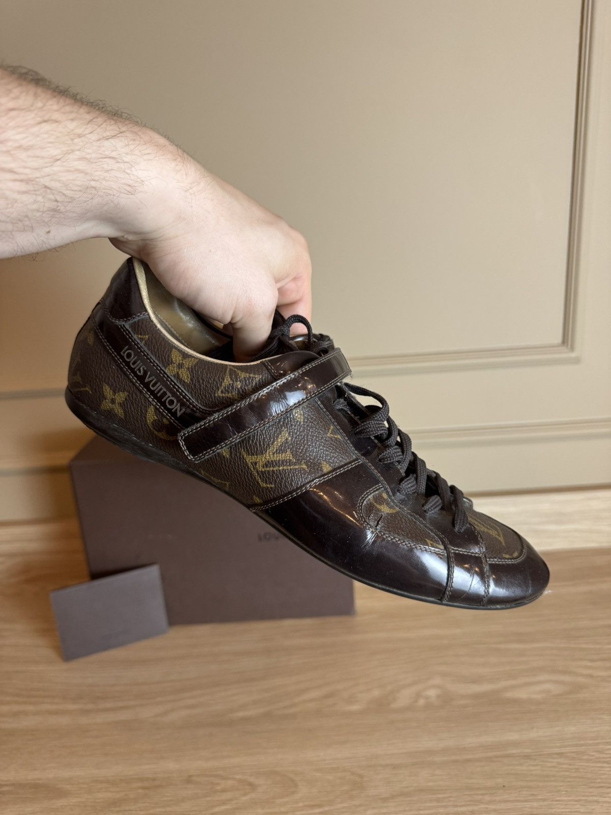 Louis Vuitton Louis Vuitton Sneakers Shoes Trainers Monogram Leather Brown Size US 7.5 / IT 37.5 - 2 Thumbnail