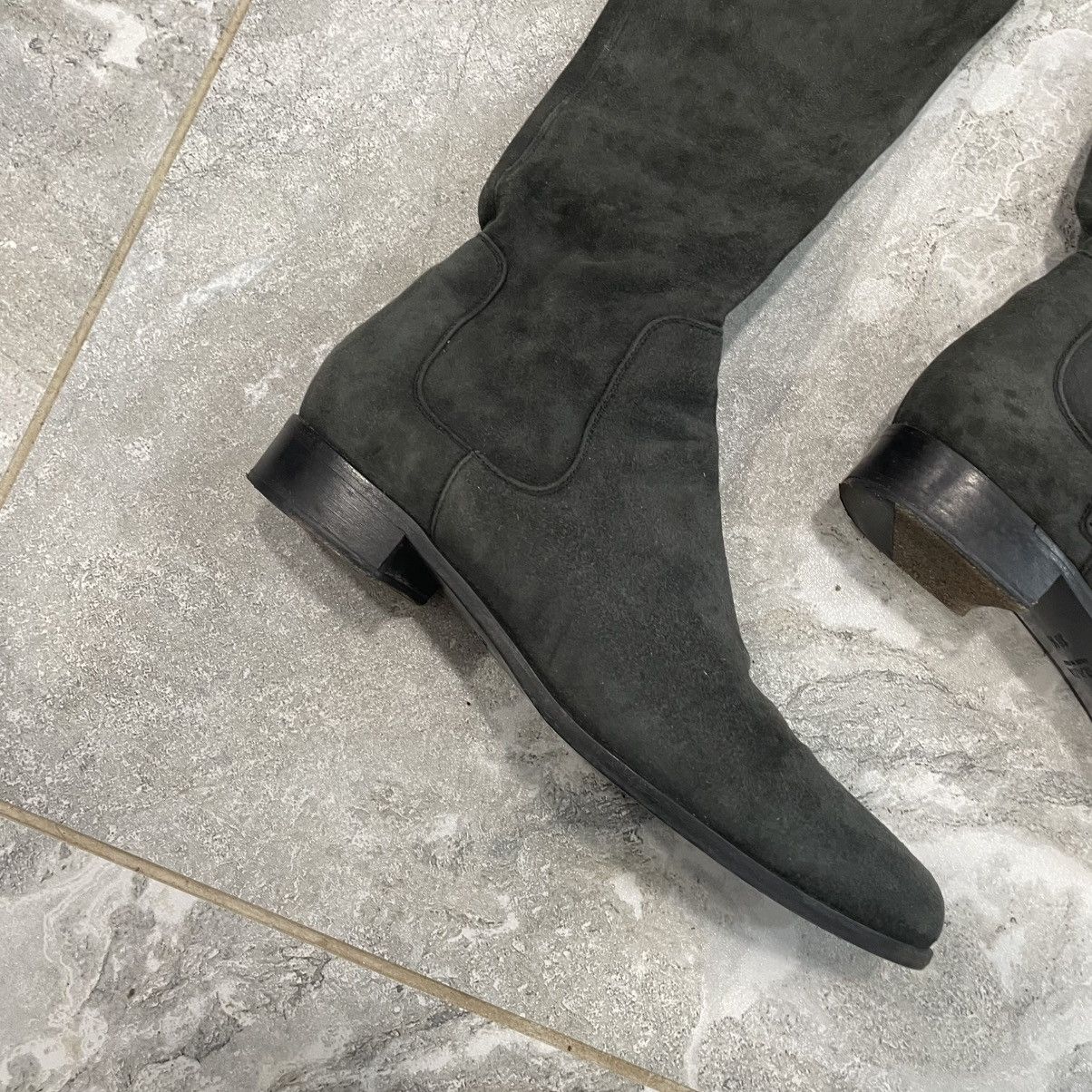 Prada VINTAGE PRADA 2000s SUEDE BOOTS SHOES HEELS HIGH OLD MONEY Size US 8.5 / IT 38.5 - 4 Thumbnail