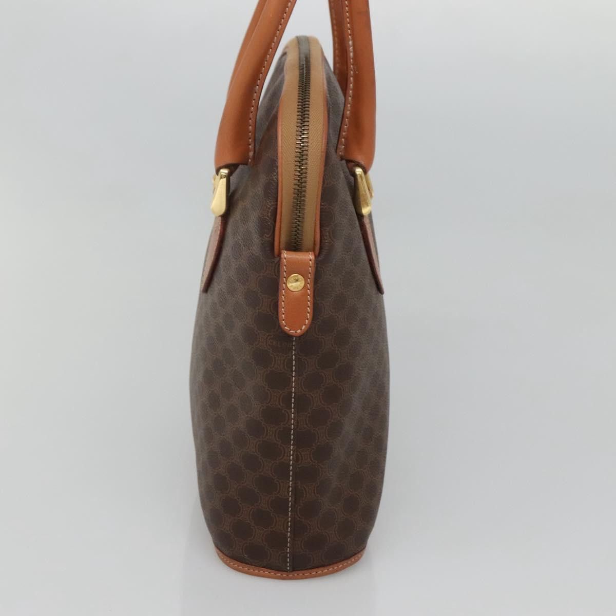 Celine CELINE Macadam Canvas Hand Bag Pvc Leather Brown Gold Size ONE SIZE - 5 Thumbnail