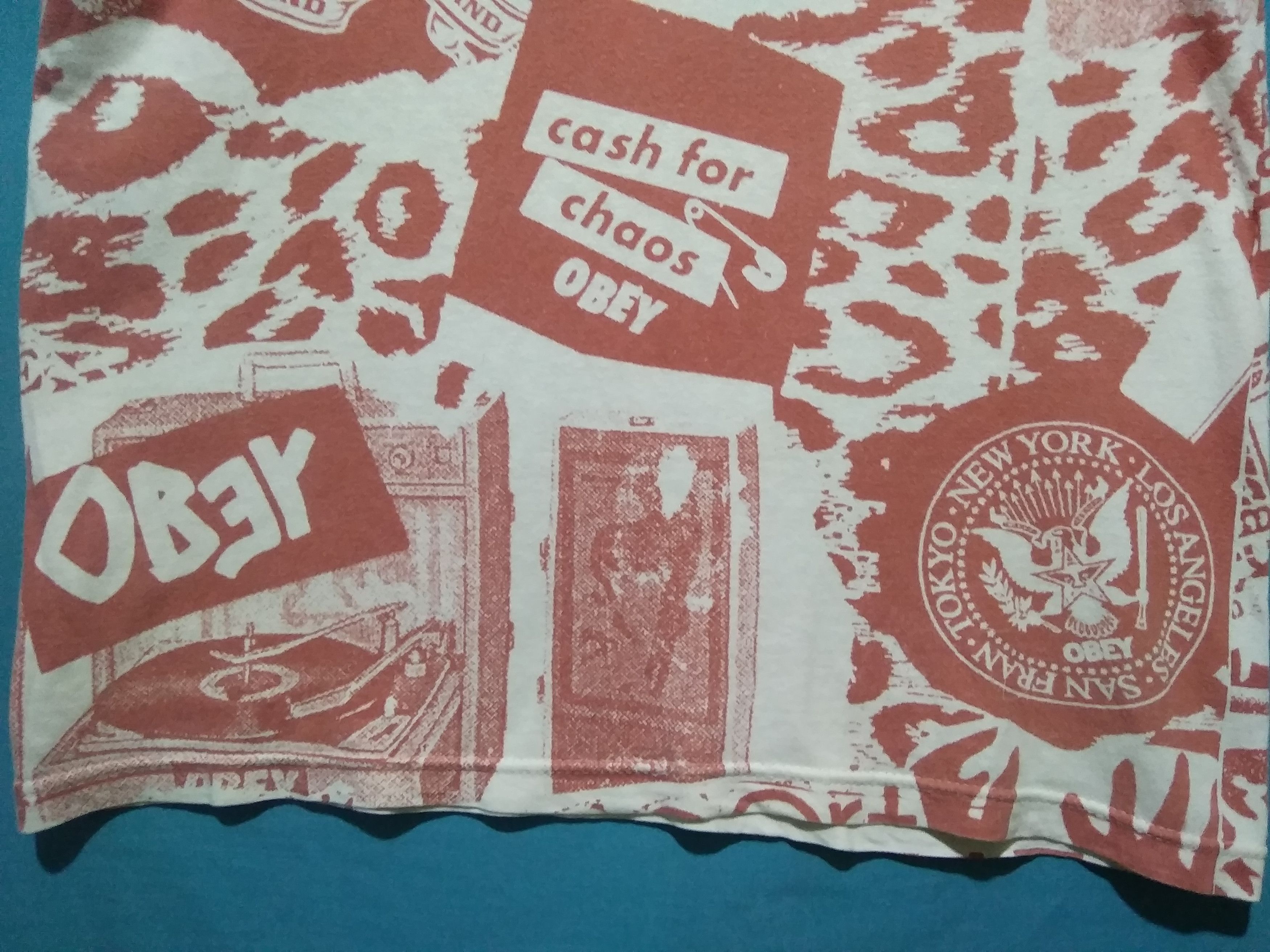 Vans Sick 🔥Rare Vtg OBEY Seditionaries PunK AOP bands parody Size US L / EU 52-54 / 3 - 5 Thumbnail