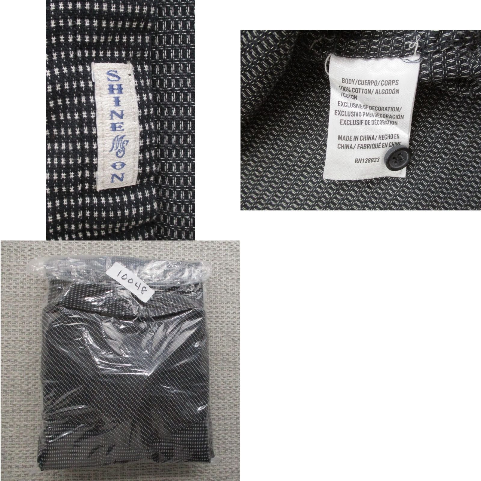 Vintage Moon Shine Spirit Shirt Mens 2XL Western Pearl Snap Long Sleeve Black Geometric Pattern Casual Workwear Shirt Mens 2XL Moon Shine Spirit Womens? Size US XXL / EU 58 / 5 - 10 Thumbnail
