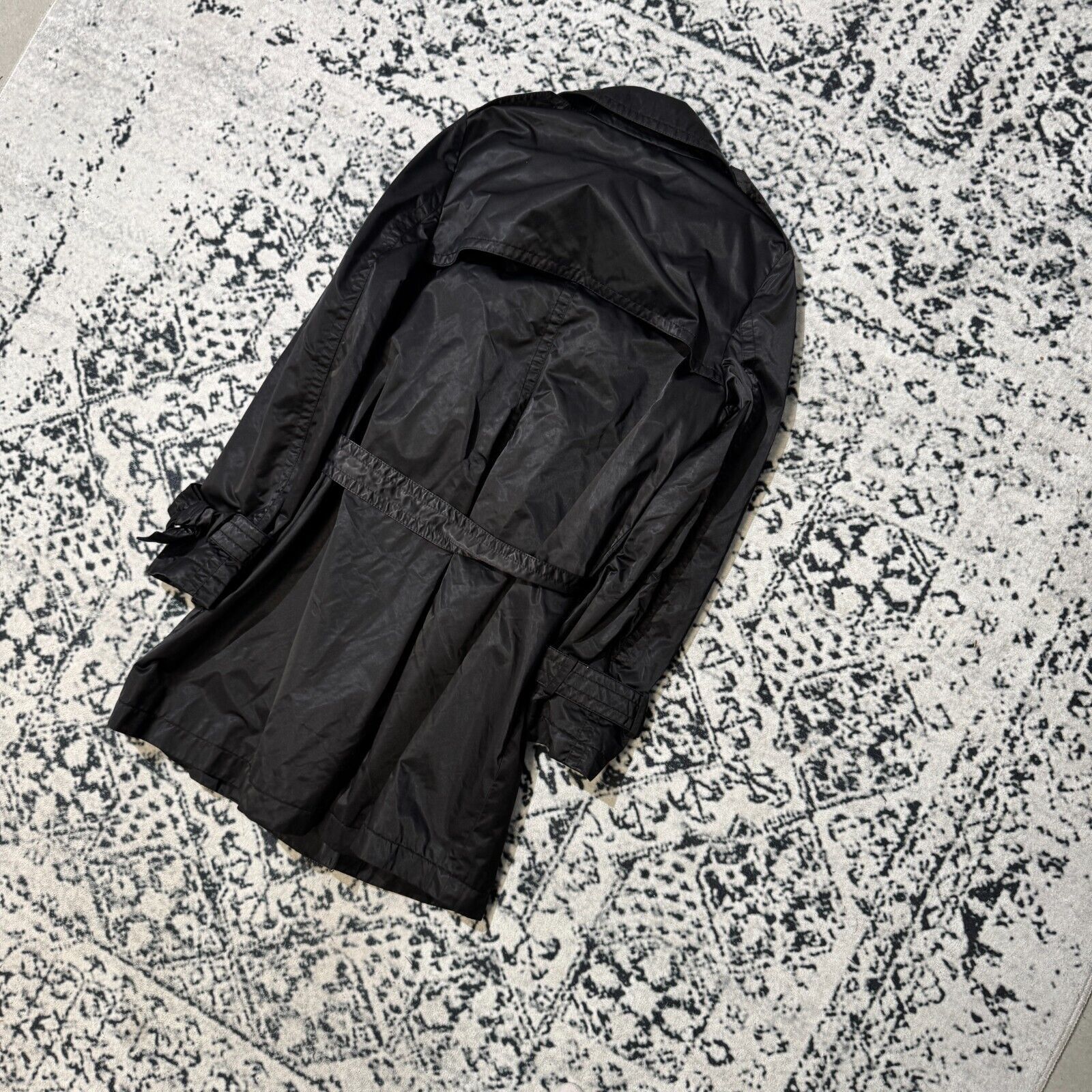 Escada × Vintage Vintage Escada Black Nylon Trench Coat Size 36 IT Y2K 90s Ar Size US L / EU 52-54 / 3 - 10 Thumbnail