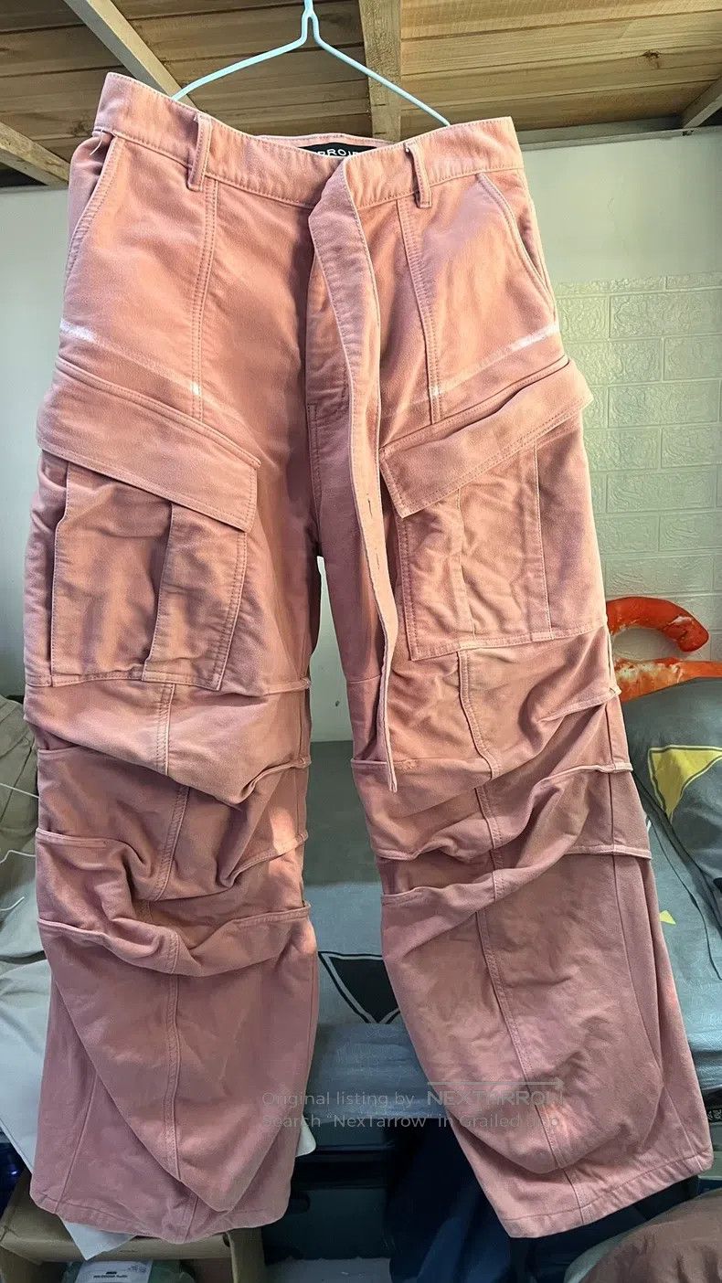Y/Project Y/PROJECT Size S Pink pleated tooling pocket casual pants Size US 28 / EU 44 - 1 Thumbnail