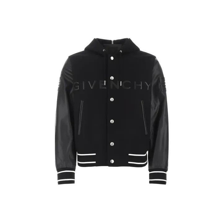 Givenchy Givenchy Givenchy Black Logo Hooded Bomber Jacket -2507 Size US M / EU 48-50 / 2 - 1 Thumbnail