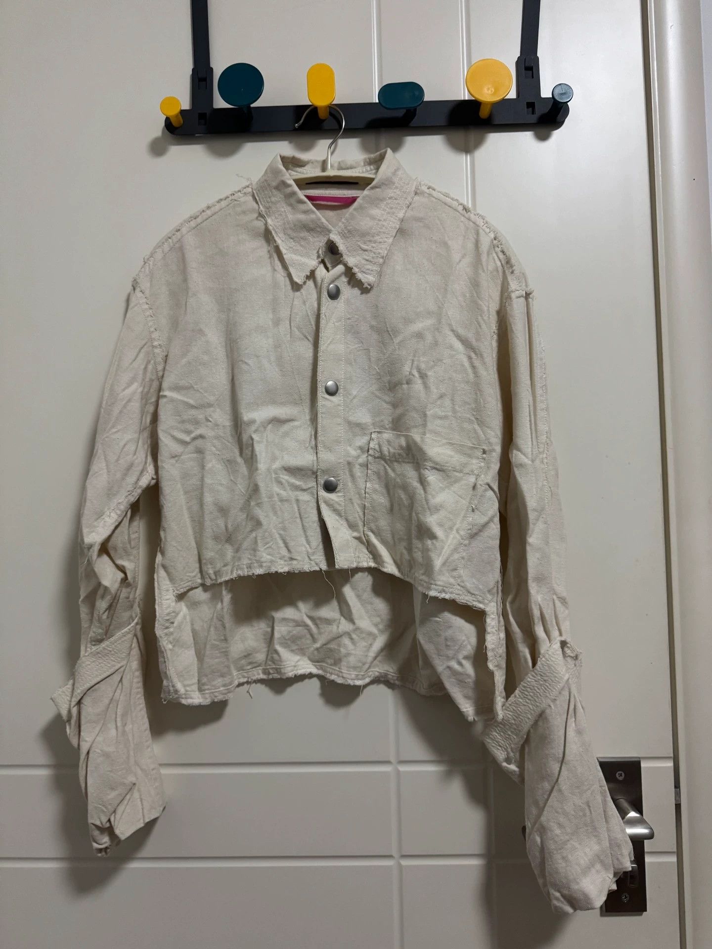 Yohji Yamamoto Yohji Yamamoto Boxy Linen-Silk Jacket Size 1 Washed NWOT Dropped Shoulders Rollable Sleeves Size US S / EU 44-46 / 1 - 1 Thumbnail