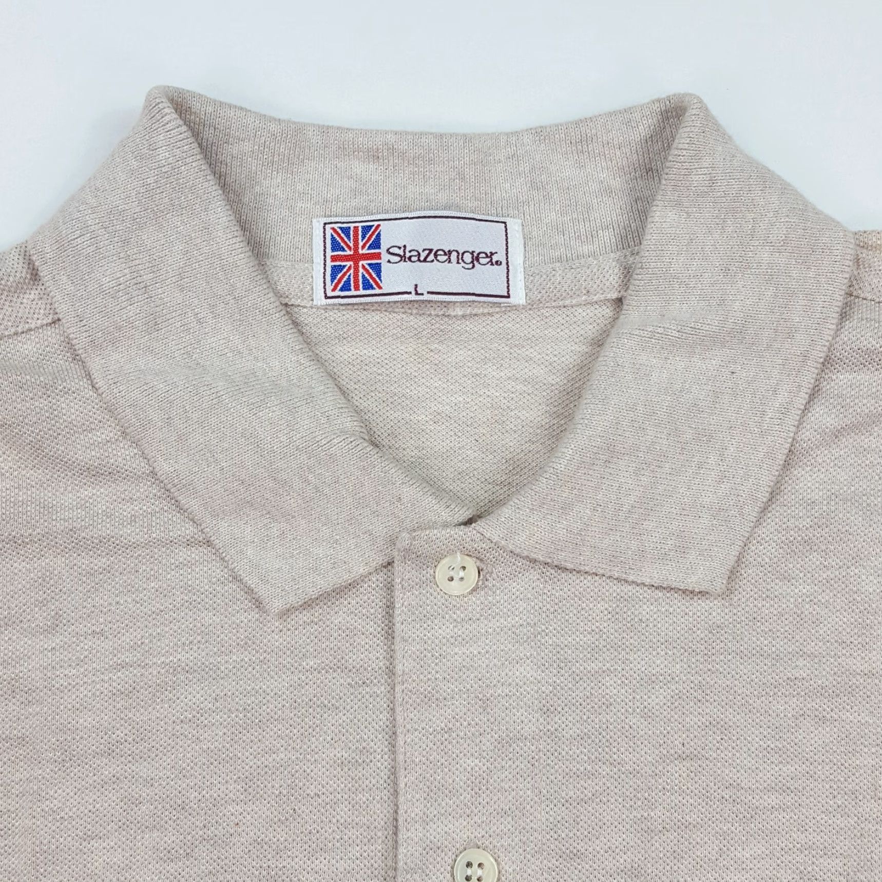 Vintage VINTAGE Slazenger Golf Polo Shirt Mens Large Short Sleeve Gray Cotton Knit 90s Preppy Retro Golf Logo Polo Shirt Size US L / EU 52-54 / 3 - 3 Thumbnail