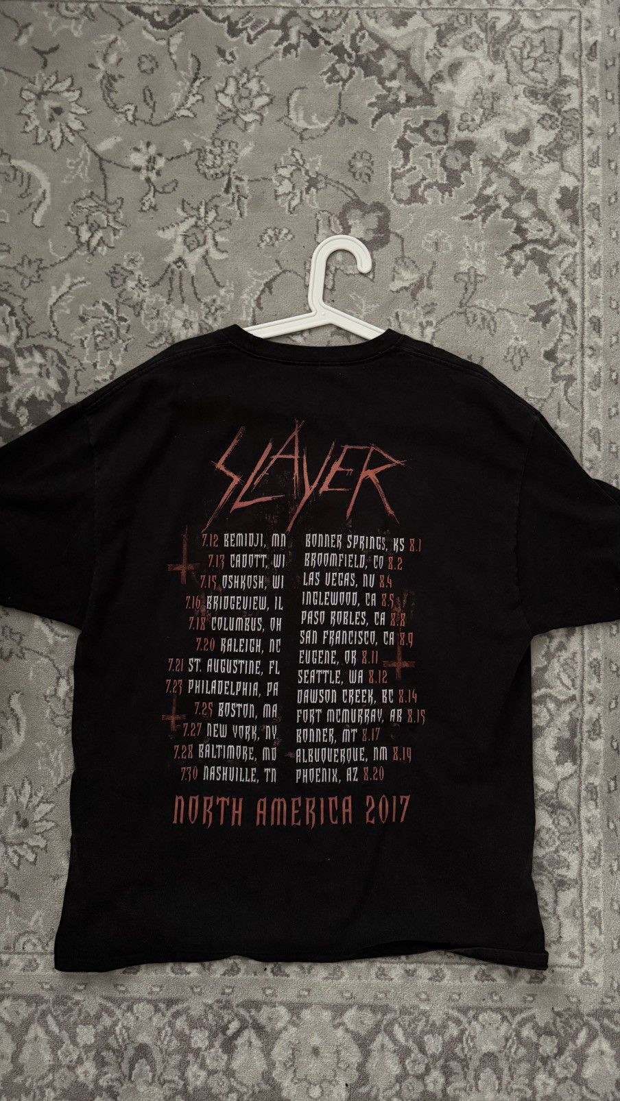 Slayer Slayer 2017 North America Tour Tee Black Size XL Size US XL / EU 56 / 4 - 4 Thumbnail