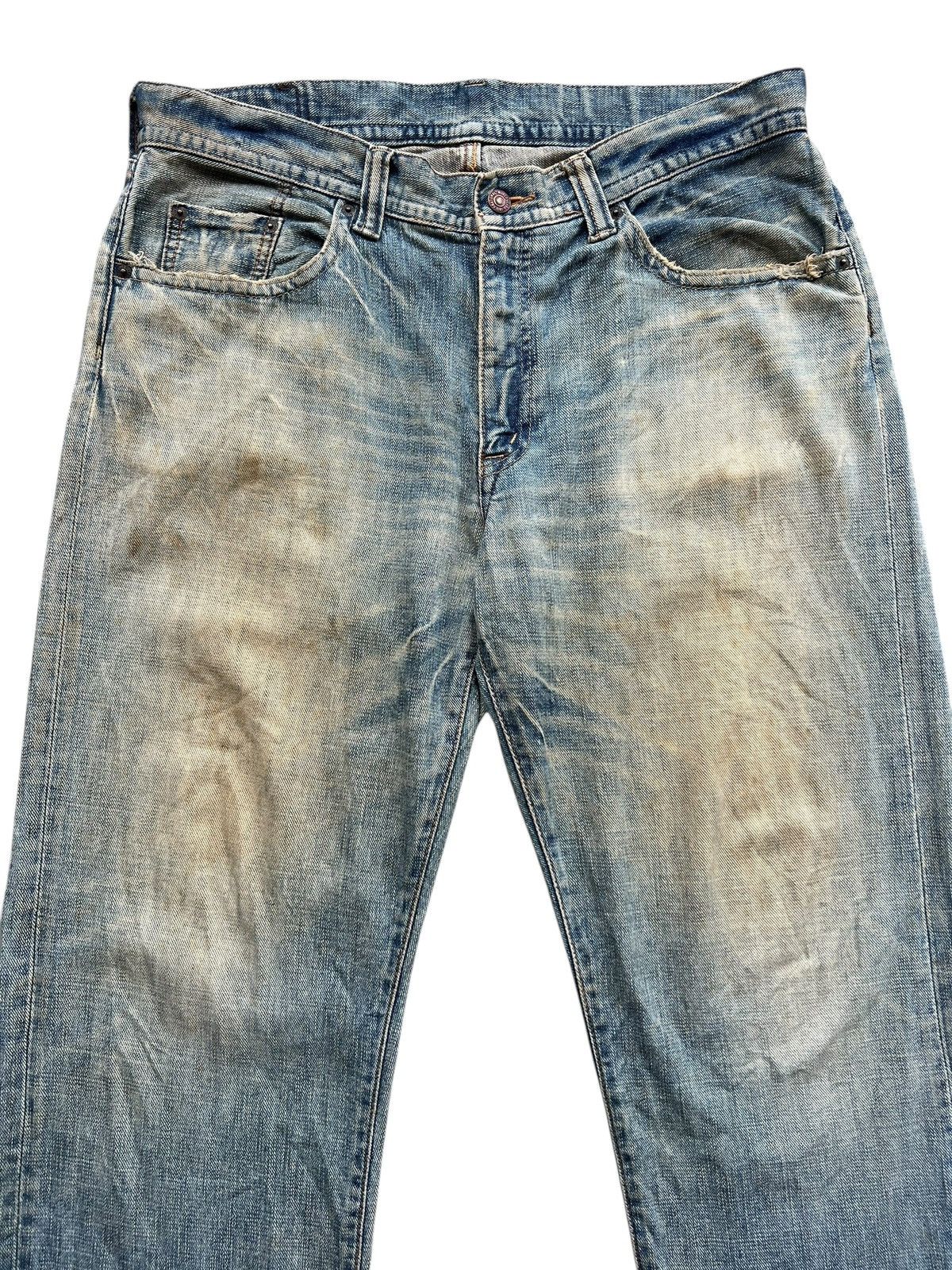 Vintage GL Heart Distressed Baggy Mudwash Denim Jeans 37x31 Size US 37 - 3 Thumbnail