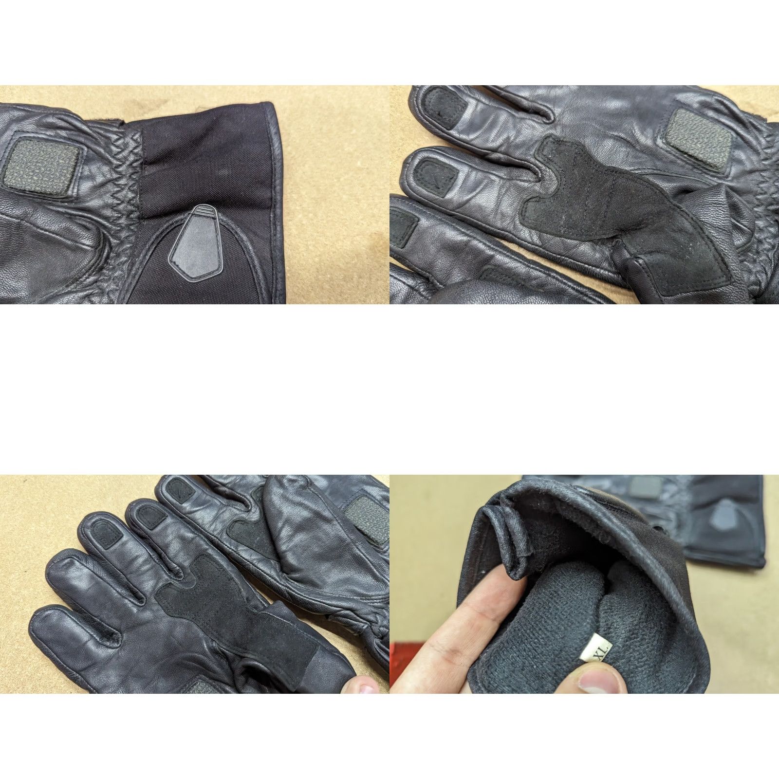 Vintage B-Square Motorcycle Mens Gloves XL Black Lined Cordura Leather Glove Womens? Size ONE SIZE - 9 Thumbnail