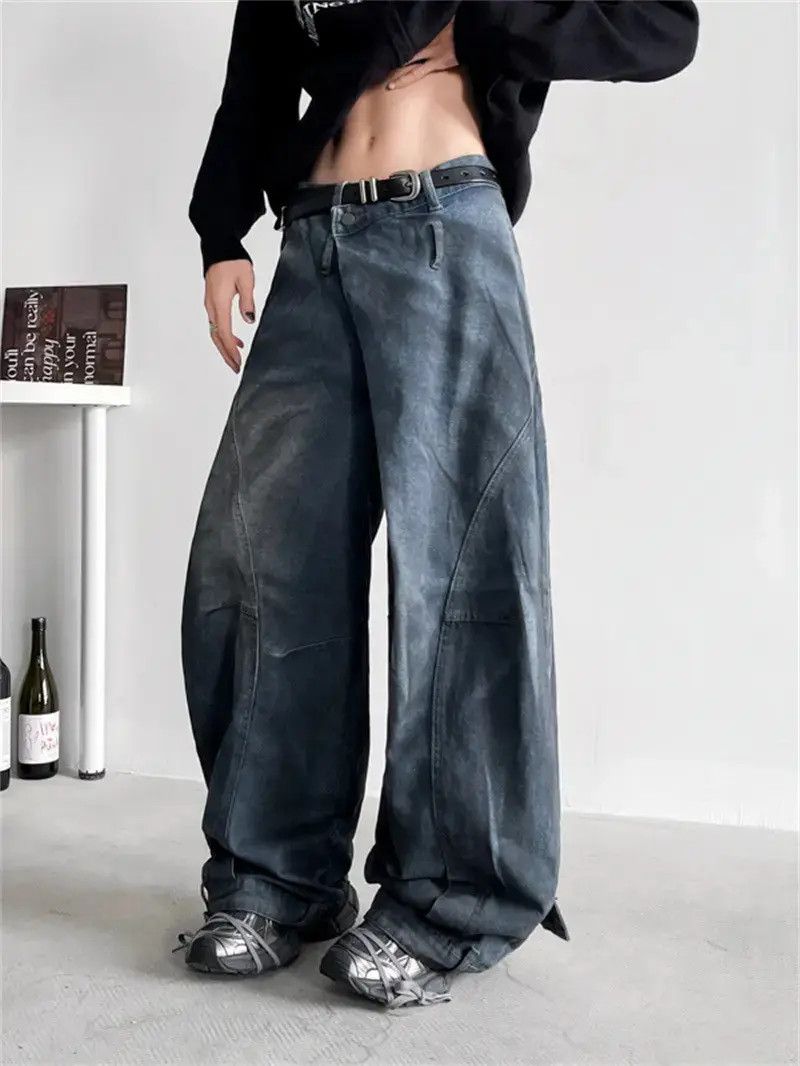 Japanese Brand Retro loose wide leg slightly flared jeans Size US 32 / EU 48 - 2 Thumbnail