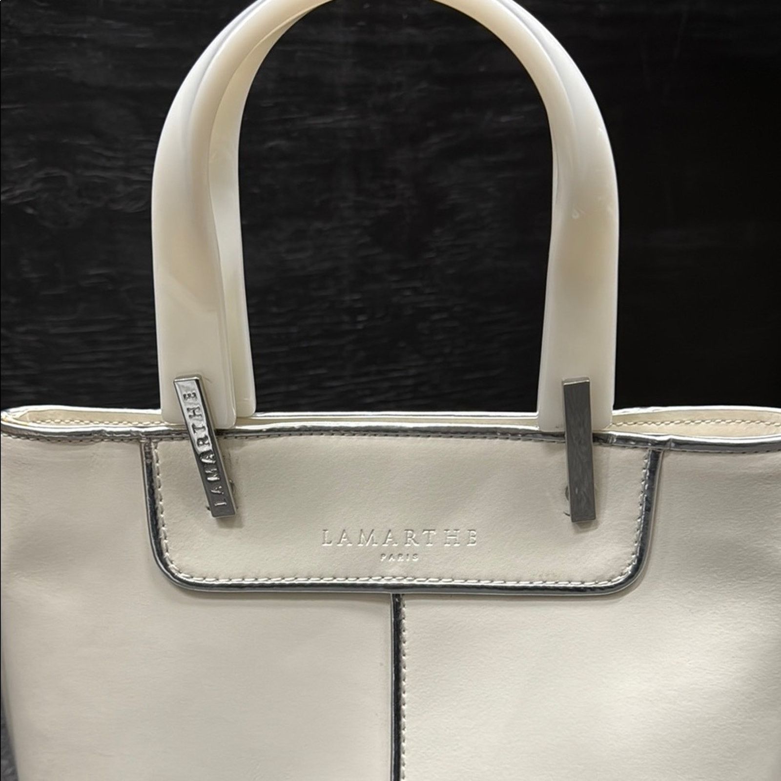 Other NWT LAMARTHE White Women's Top Handle Tote Bag Size ONE SIZE - 3 Thumbnail