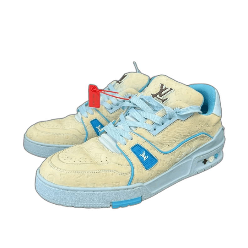 Louis Vuitton Louis Vuitton Low-top Trainers in Ice Blue-yf Size US 9 / EU 42 - 1 Thumbnail