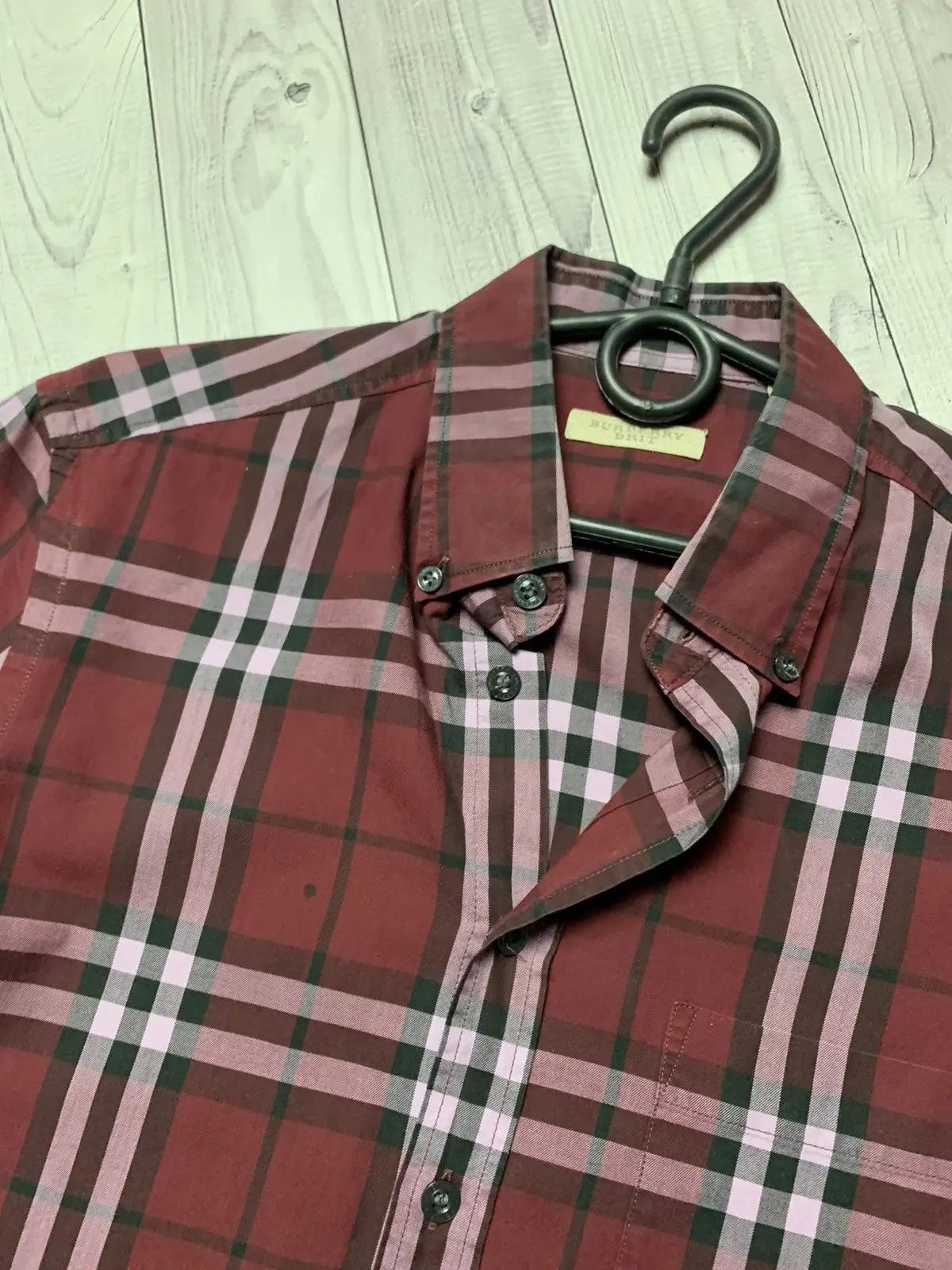 Burberry Vintage plaid Burberry shirt long sleeves red rare S Size US S / EU 44-46 / 1 - 3 Thumbnail