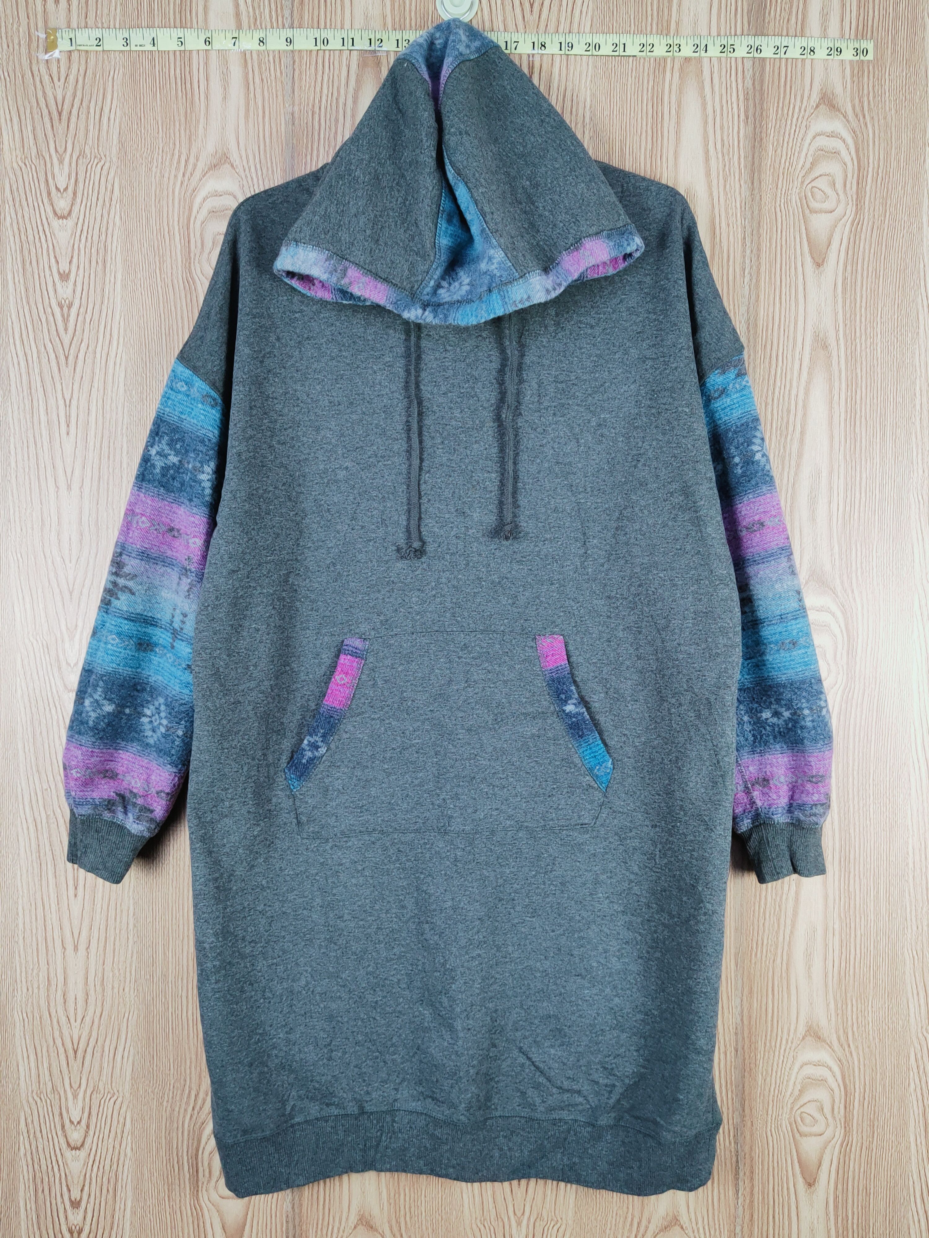 Japanese Brand × Vintage Japanese Brand Dark Gray Hoodie Long Sweatshirts Size L / US 10 / IT 46 - 1 Thumbnail
