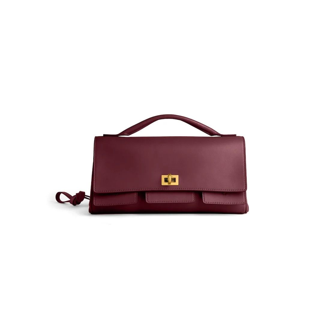 Balenciaga os11x0126 Size: OS / Bel Air Small Clutch On Strap Burgundy Size ONE SIZE - 1 Thumbnail