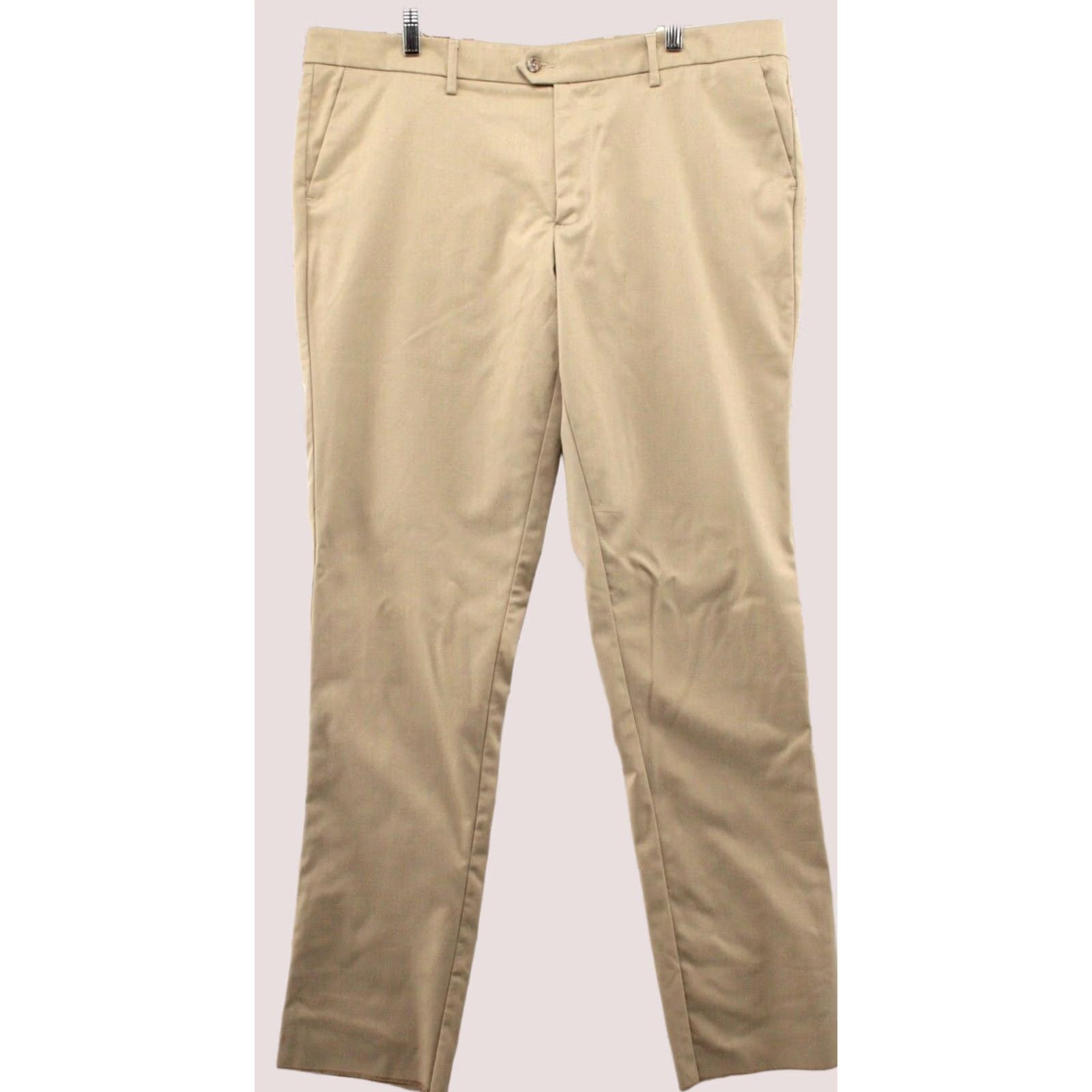Mizzen+Main Mizzen + Main Pants Mens 40 Tan Un-Hemmed Tapered Performance Golf Preppy USA Pants Size US 40 / EU 56 - 1 Thumbnail