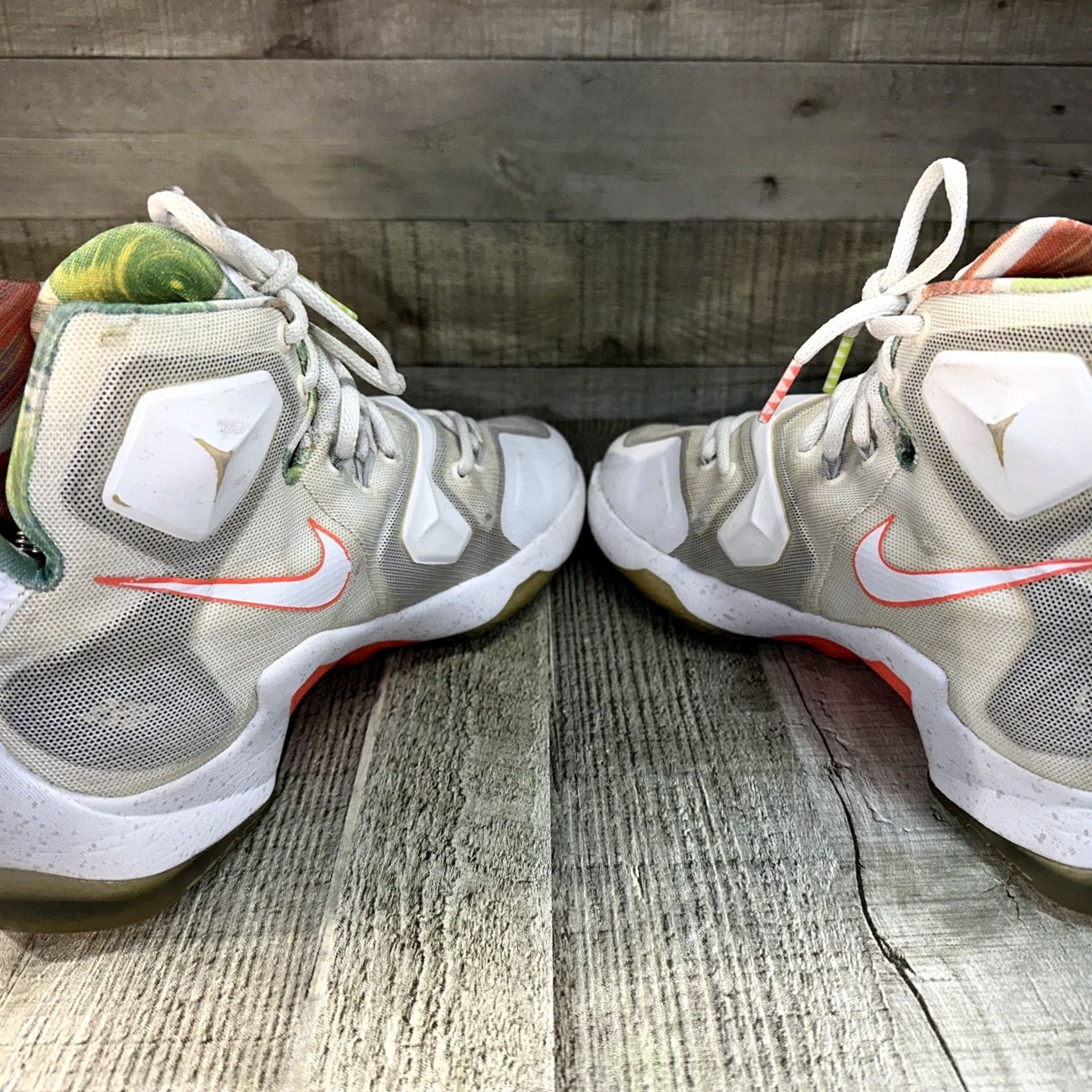 Nike Nike LeBron 13 Easter Mens Size 8.5 White Sneaker Basketball 2016 Mid Top Size US 9 / EU 42 - 7 Thumbnail
