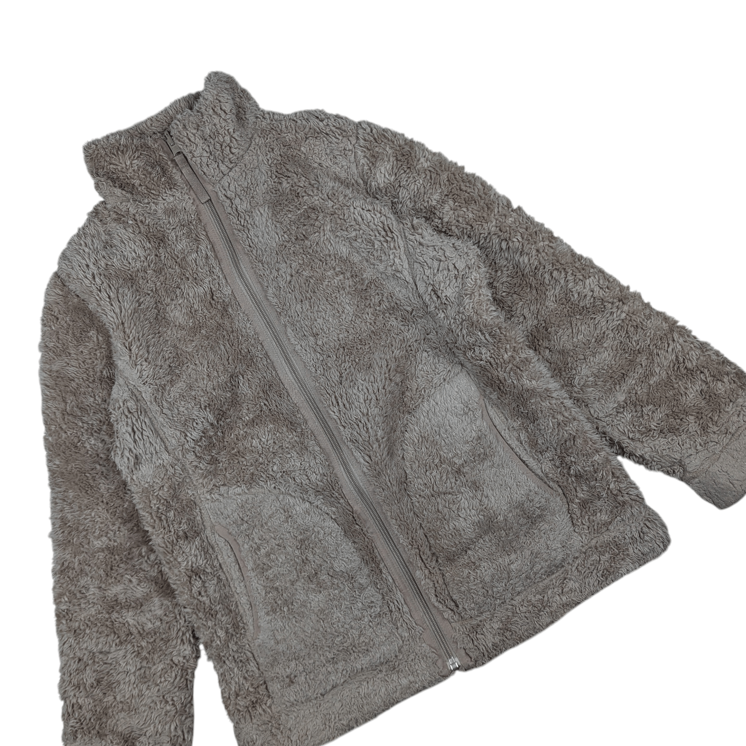 Uniqlo 2000's UNIQLO Reversible Grey Faux Fur Winter Fleece Jacket Size S / US 4 / IT 40 - 10 Thumbnail