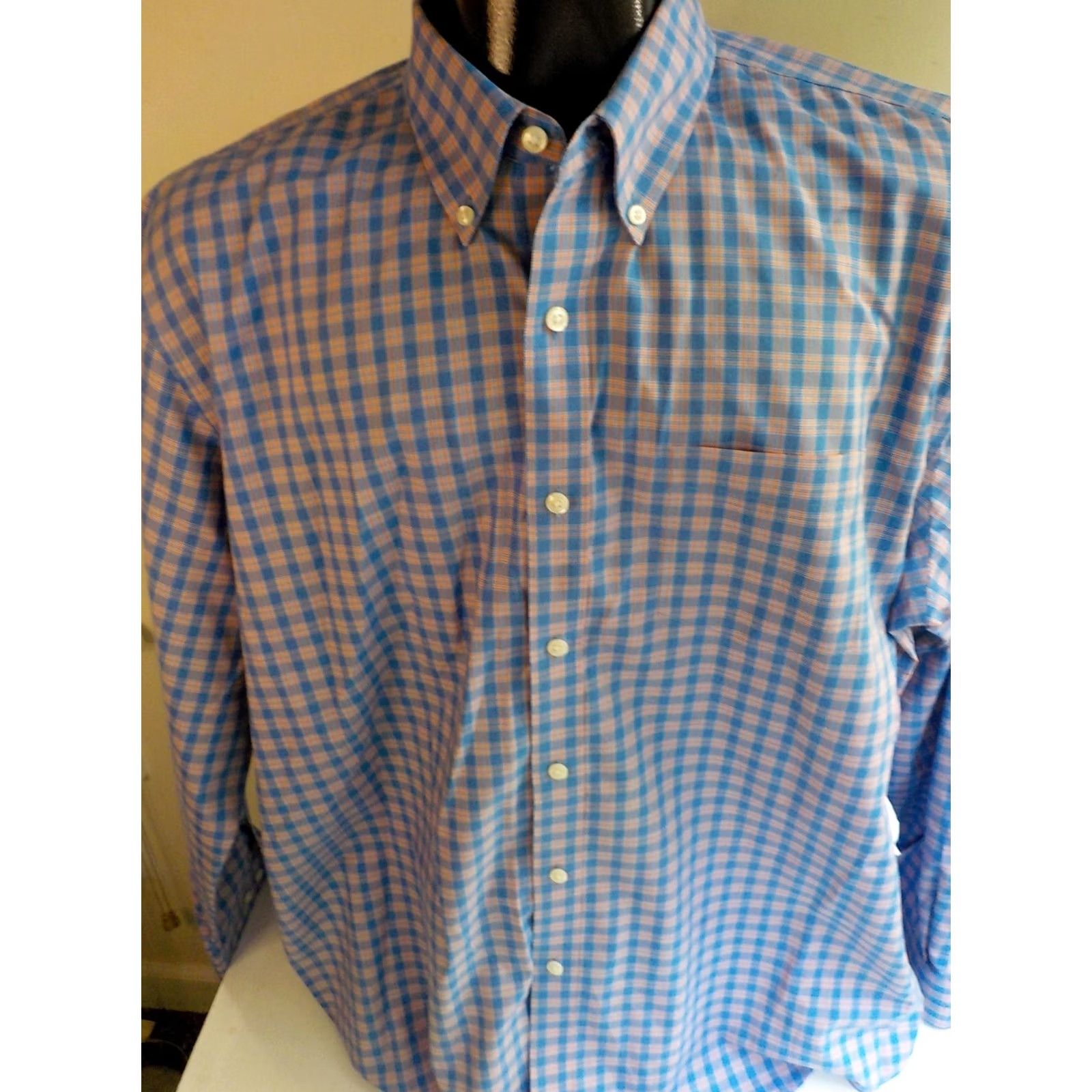 Vintage VINTAGE LL BEAN Wrinkle Free Traditional LS Plaid Shirt Blue XL Woman? Size US XL / EU 56 / 4 - 2 Thumbnail