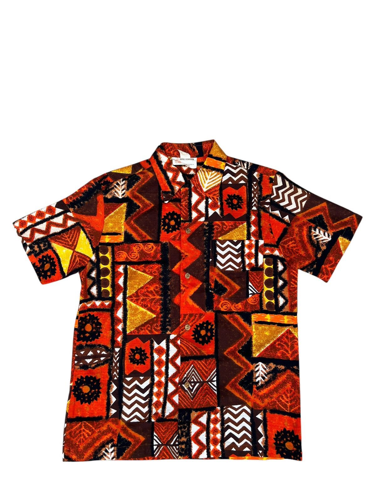 Vintage Vintage 60s 70s Royal Hawaiian Barkcloth Hawaii Shirt Size US M / EU 48-50 / 2 - 1 Thumbnail