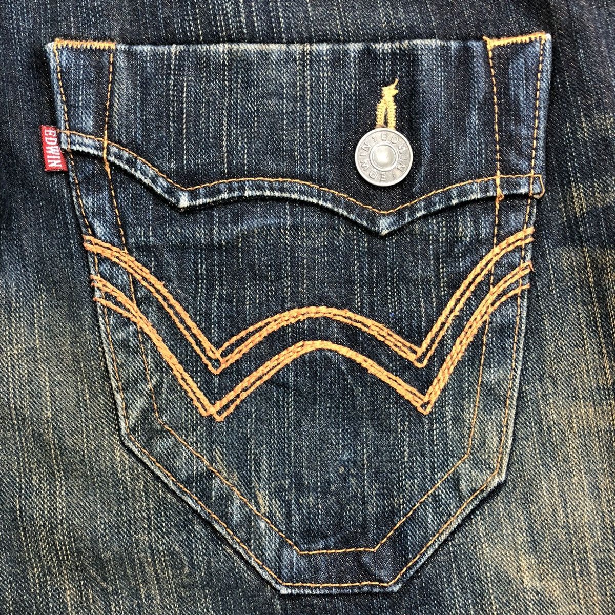 Edwin × If Six Was Nine × Japanese Brand 🇯🇵 2000s Edwin 503 Faded Lgb Goa Buckle Back Flared Jeans Size US 32 / EU 48 - 12 Thumbnail
