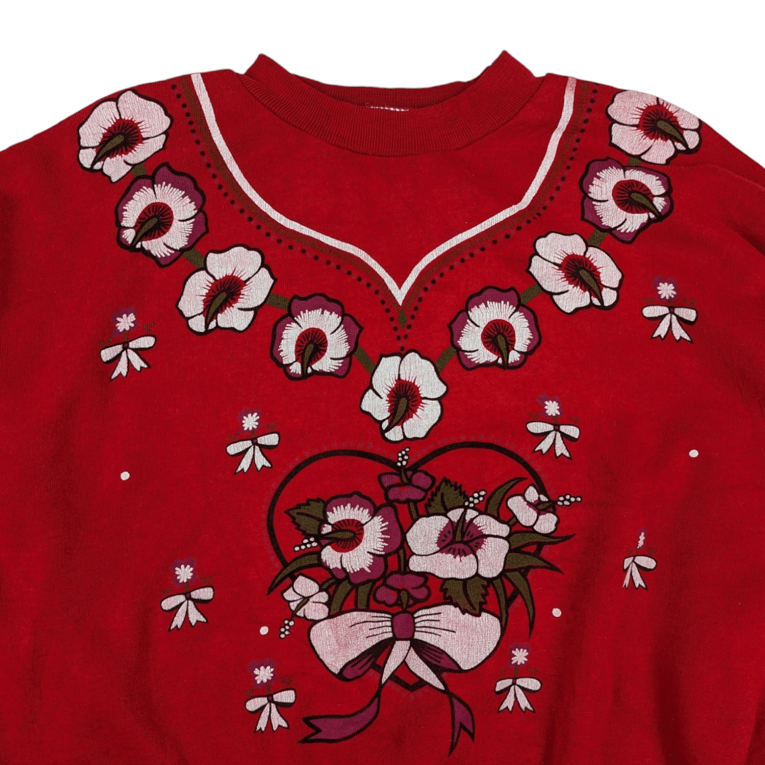 Vintage Vintage 90's JRJ Flower Image Made In England Sweatshirt Size XL / US 12-14 / IT 48-50 - 4 Thumbnail