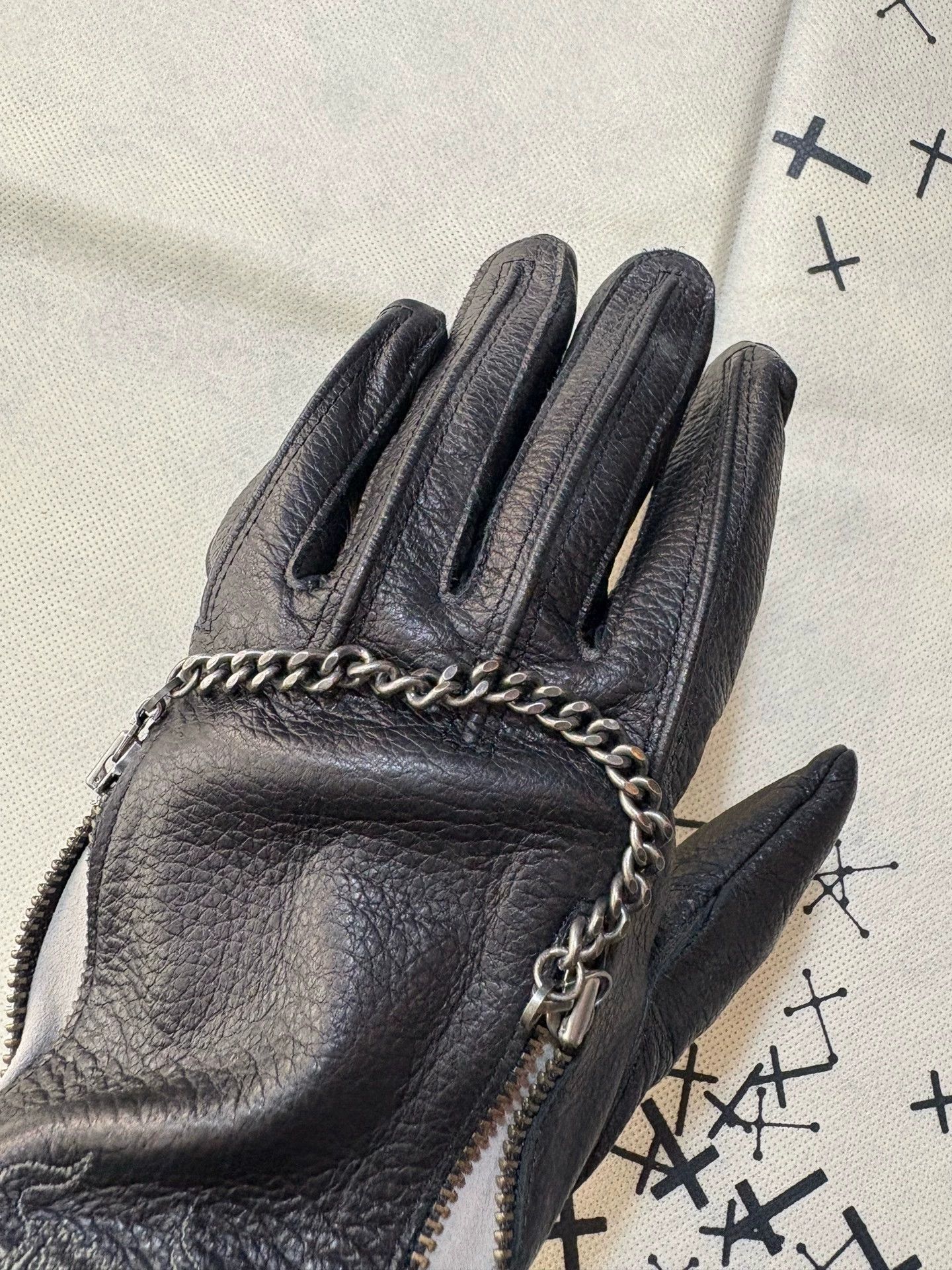 Jean Paul Gaultier Jean Paul Gaultier 90s Bull Embroidered Chain Gloves Size ONE SIZE - 3 Thumbnail