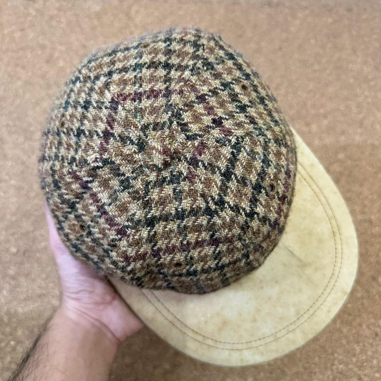 Polo Ralph Lauren Vintage 90s Polo Ralph Lauren Wool Tweed Leather Cap USA Size ONE SIZE - 4 Thumbnail