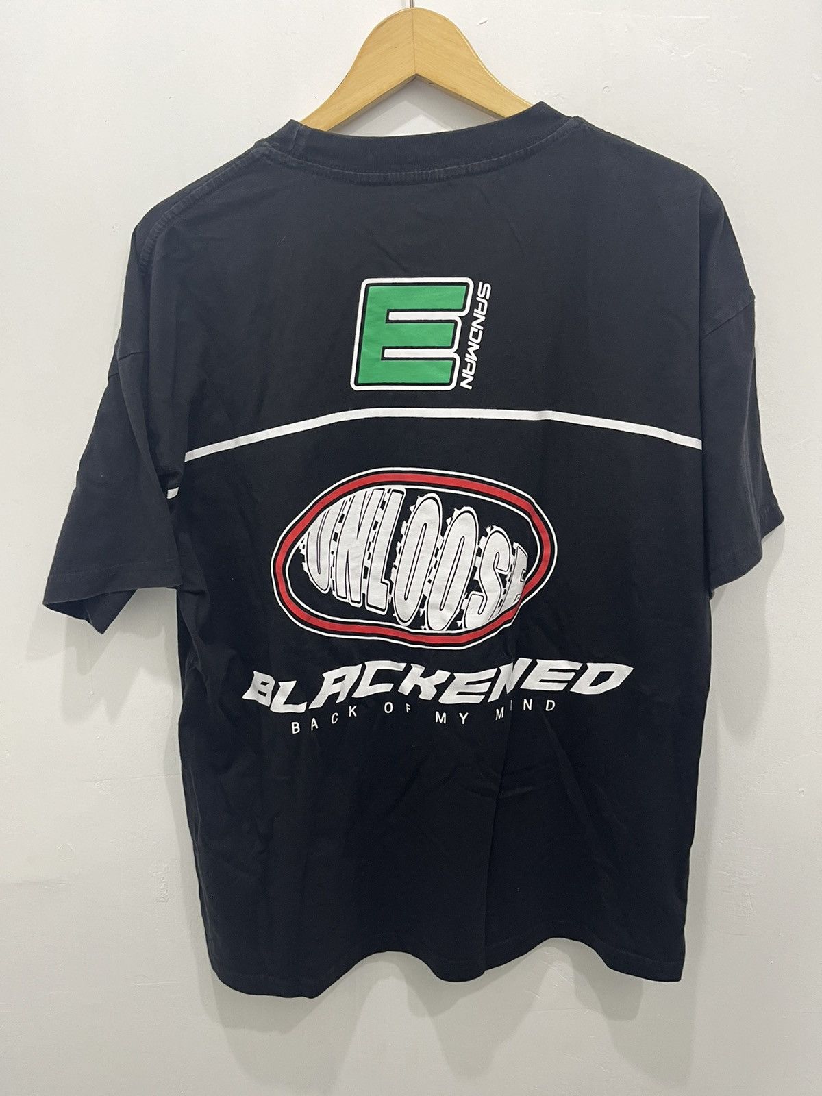 Vintage Unloose Blackened Moto Short Sleeve Tees Size US XL / EU 56 / 4 - 6 Thumbnail