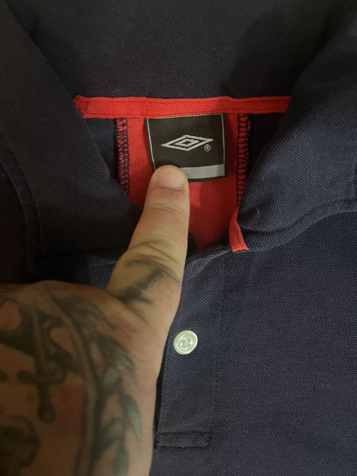 Umbro × Vintage SummerSale! Rare Vintage Umbro God Save The Queen Polo Shirt Size US L / EU 52-54 / 3 - 4 Thumbnail