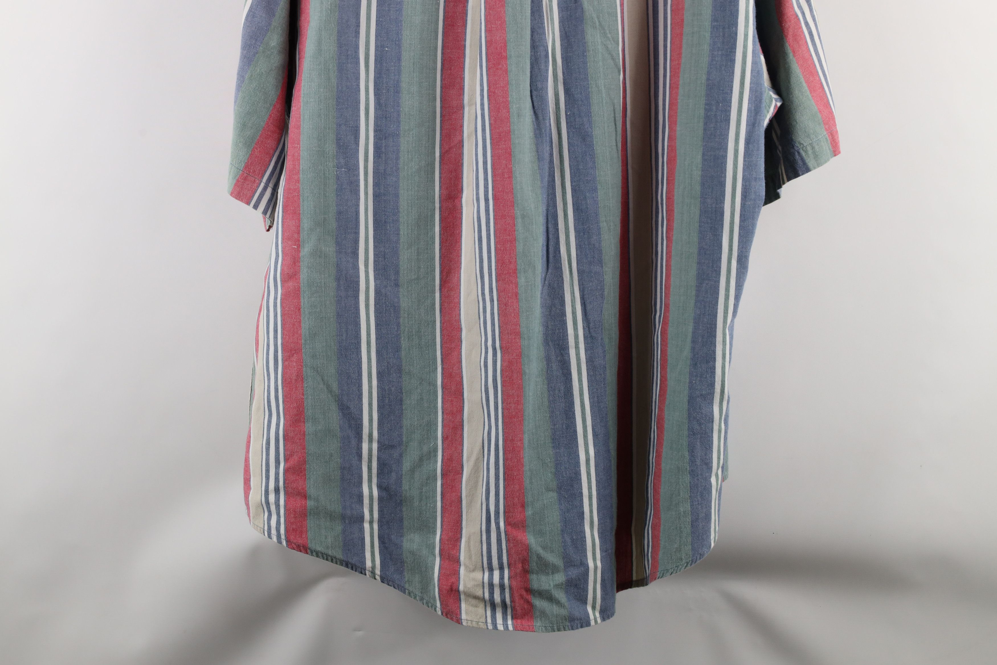 Lands' End × Vintage Vintage 90s Lands End Striped Button Down Shirt Cotton Size US L / EU 52-54 / 3 - 11 Thumbnail